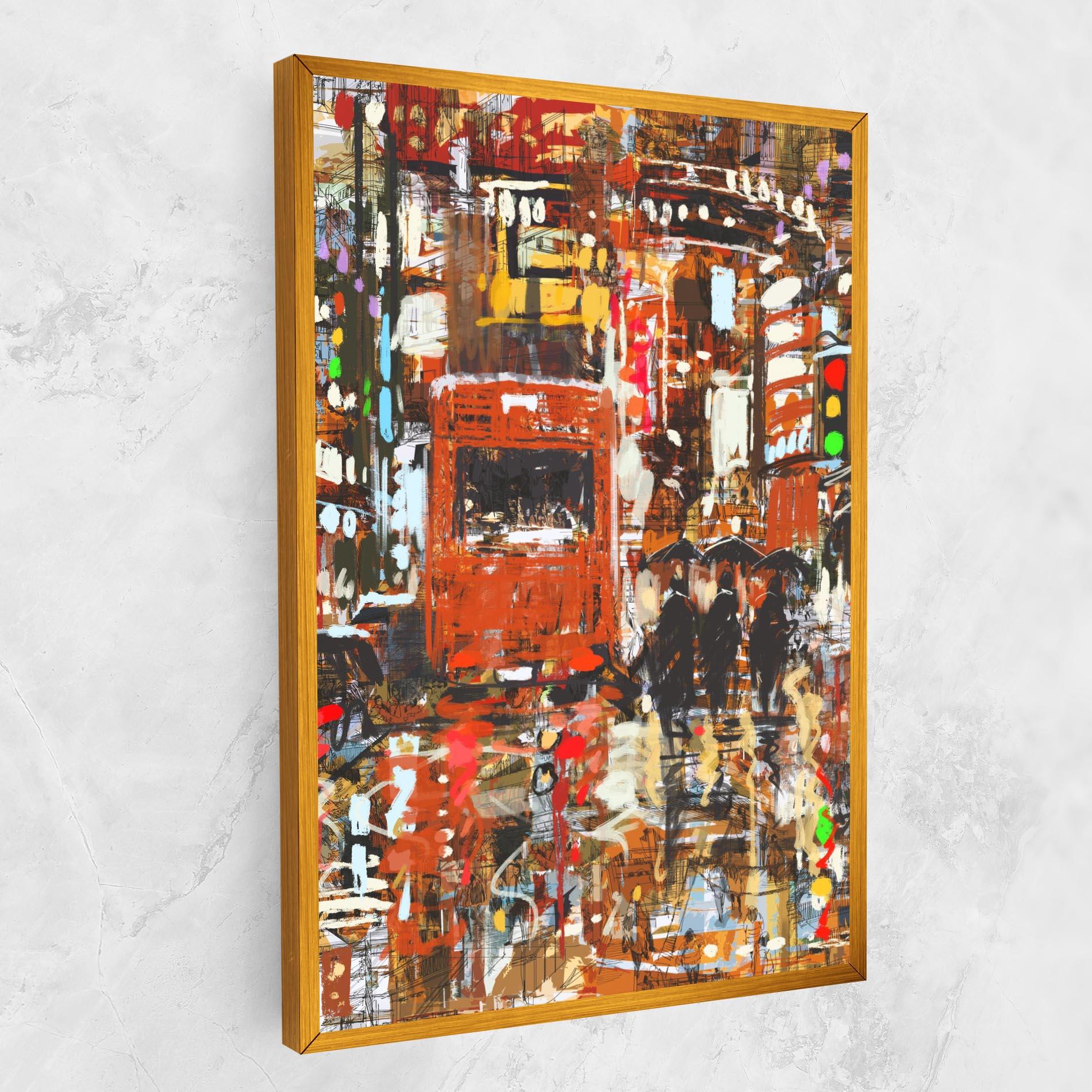 Картина на платно Seamless Colorful City mockup 1