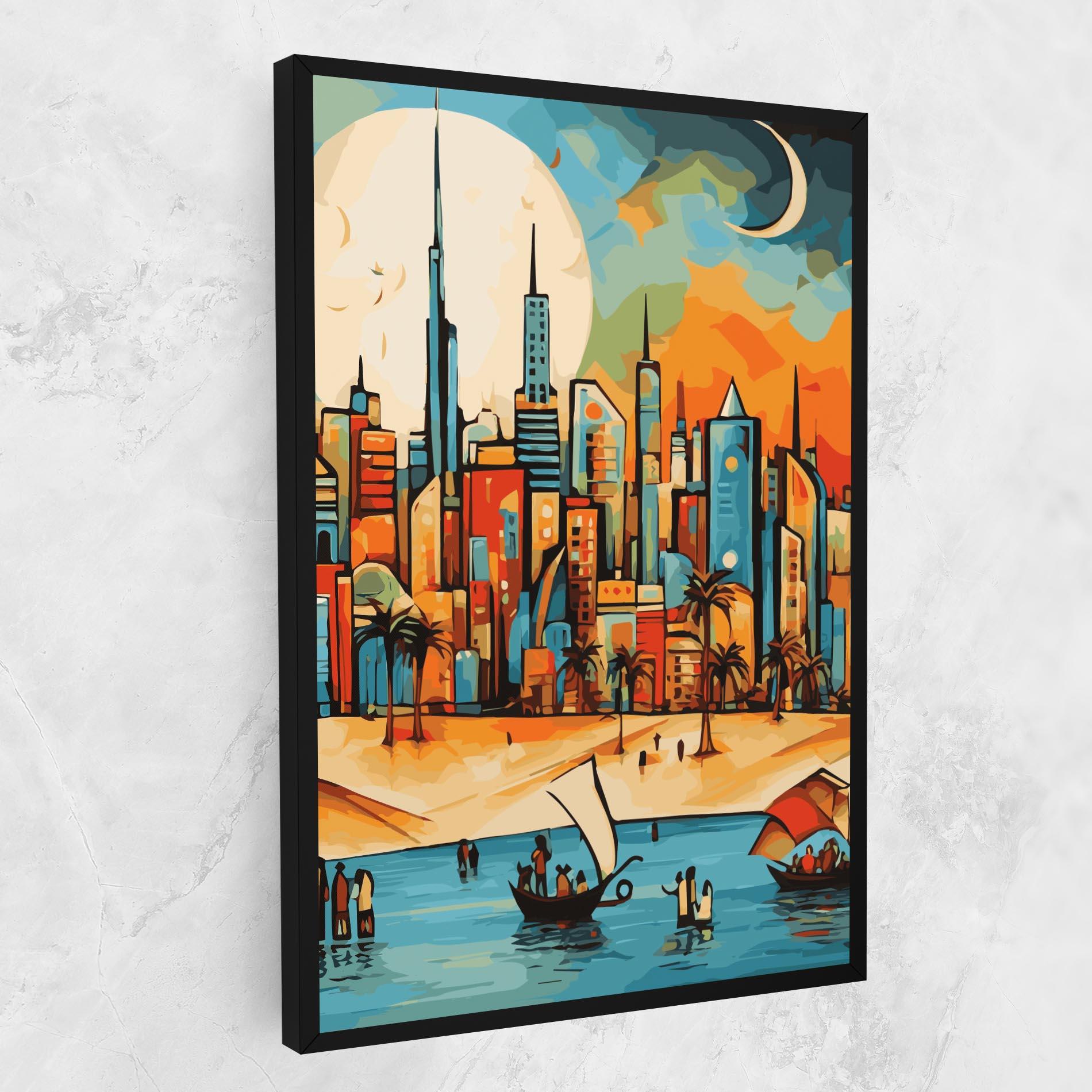 Картина на платно African Moon mockup 1
