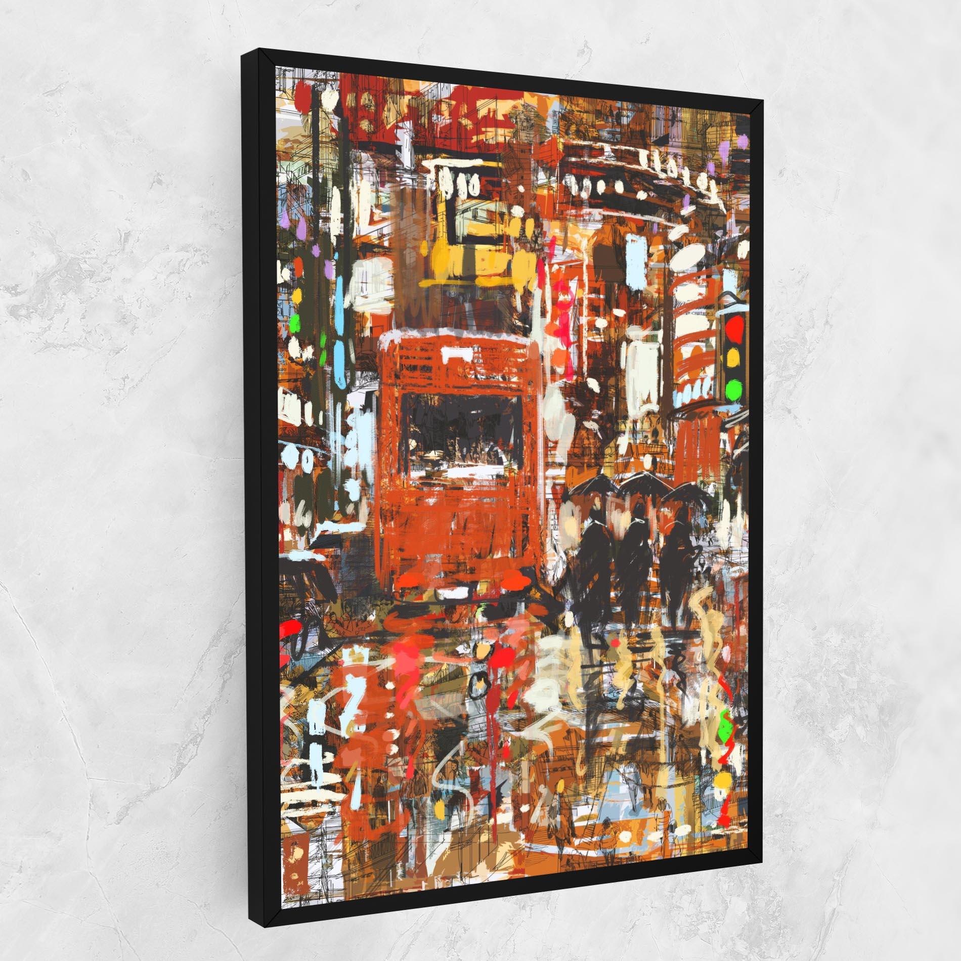 Картина на платно Seamless Colorful City mockup 1