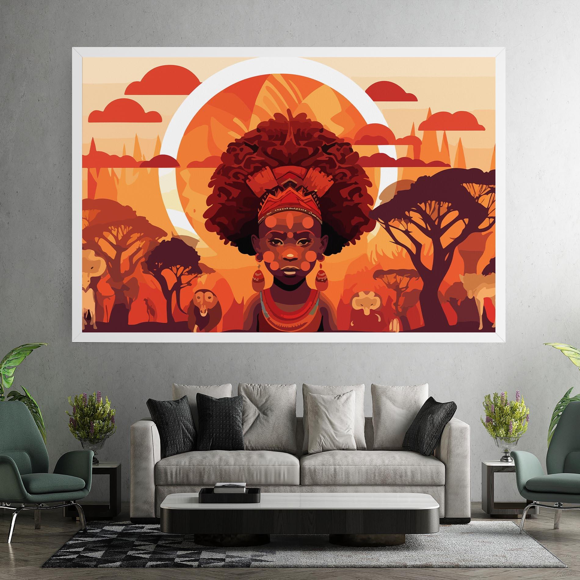 Картина на платно African Chid mockup 7