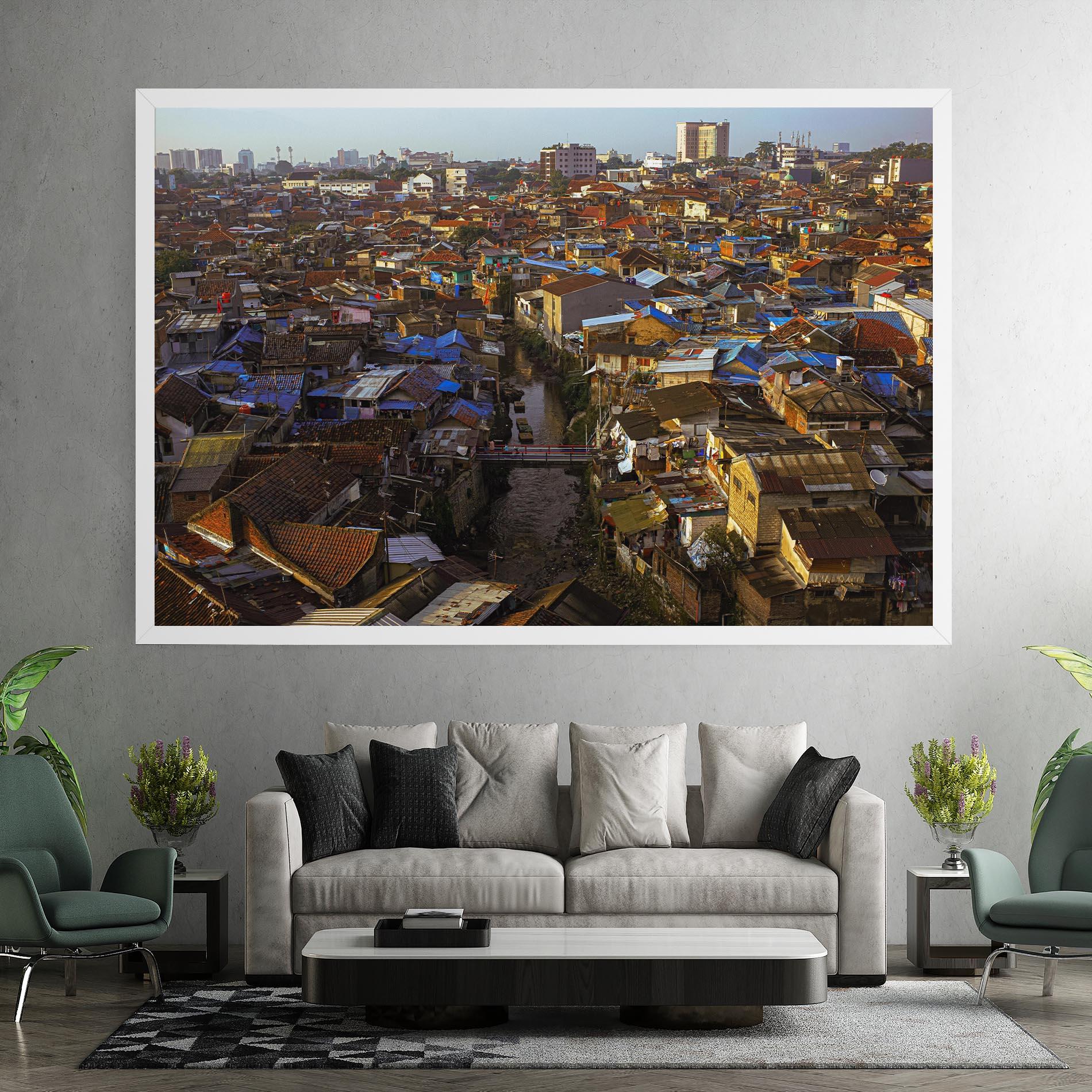Картина на платно Bandung Golden Hour mockup 7