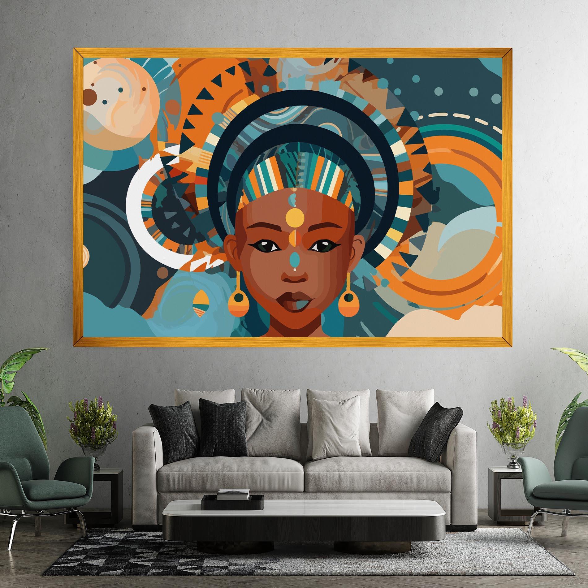 Картина на платно African Colorful Child mockup 7