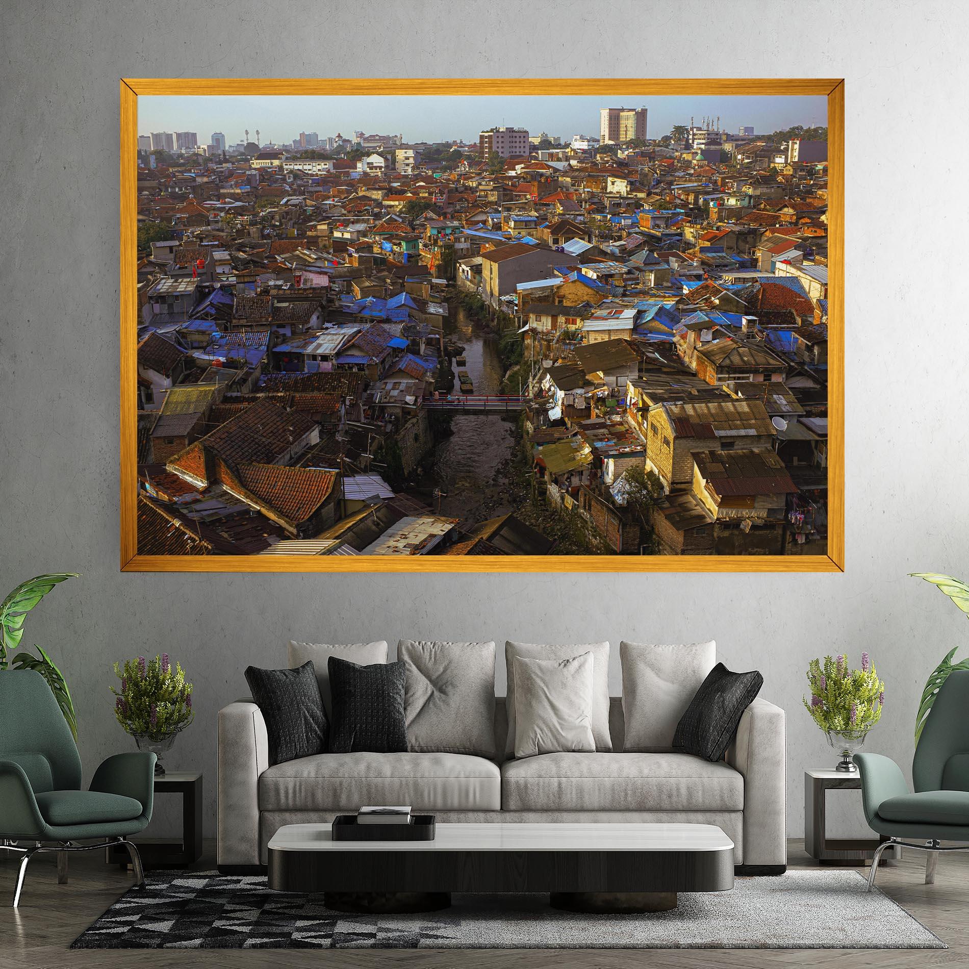 Картина на платно Bandung Golden Hour mockup 7