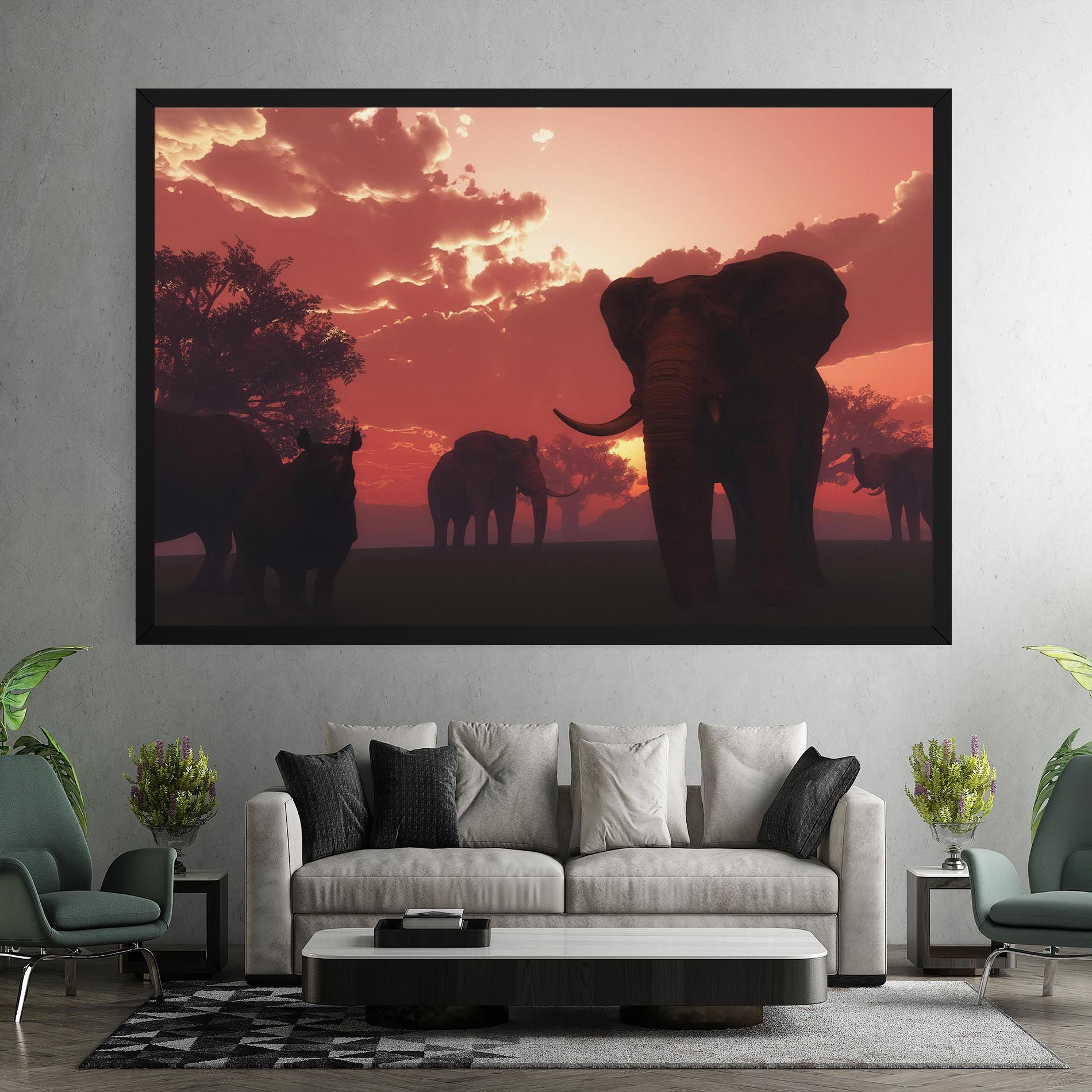 African Elephant View mockup 7