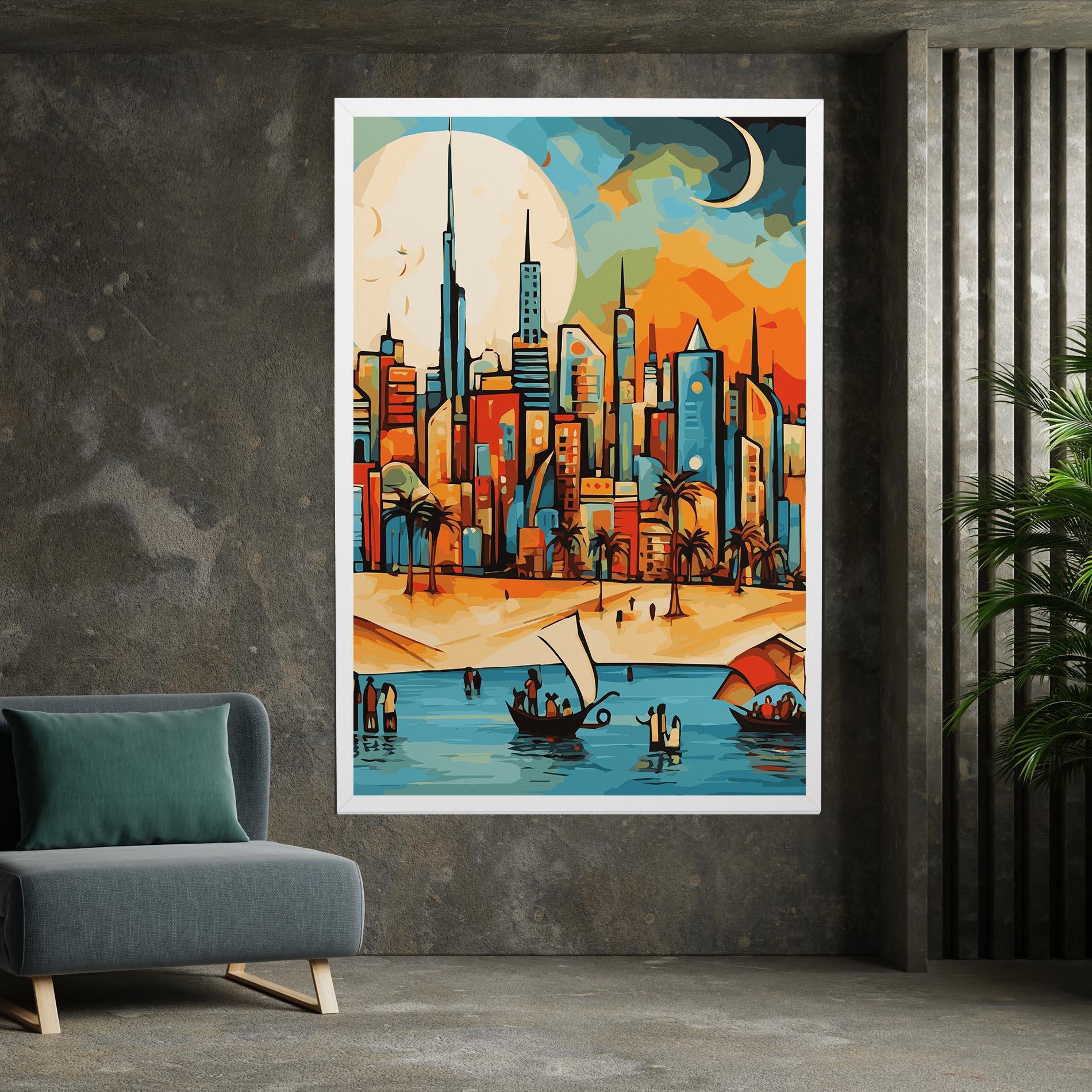 Картина на платно African Moon mockup 7