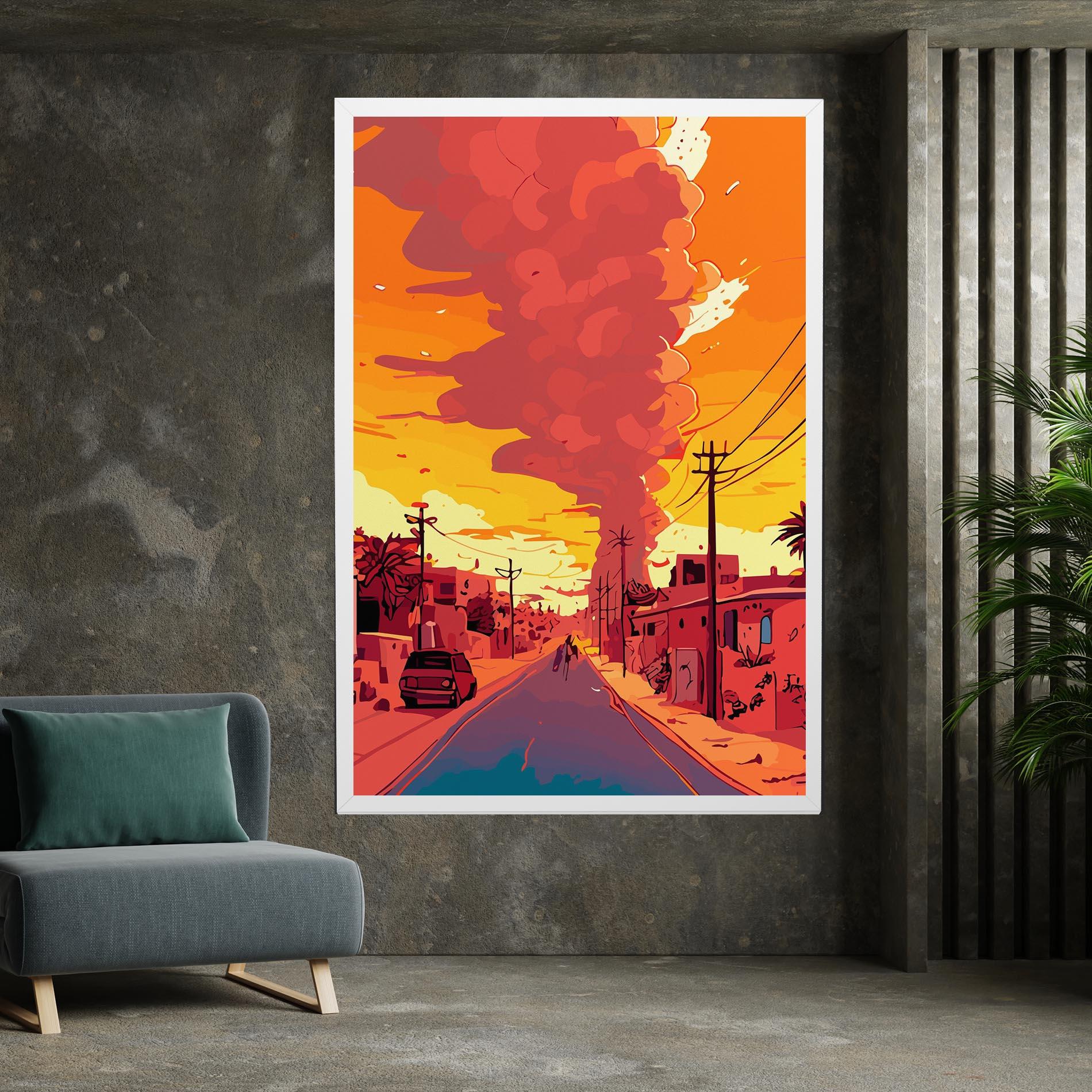 Картина на платно African Smoke mockup 7