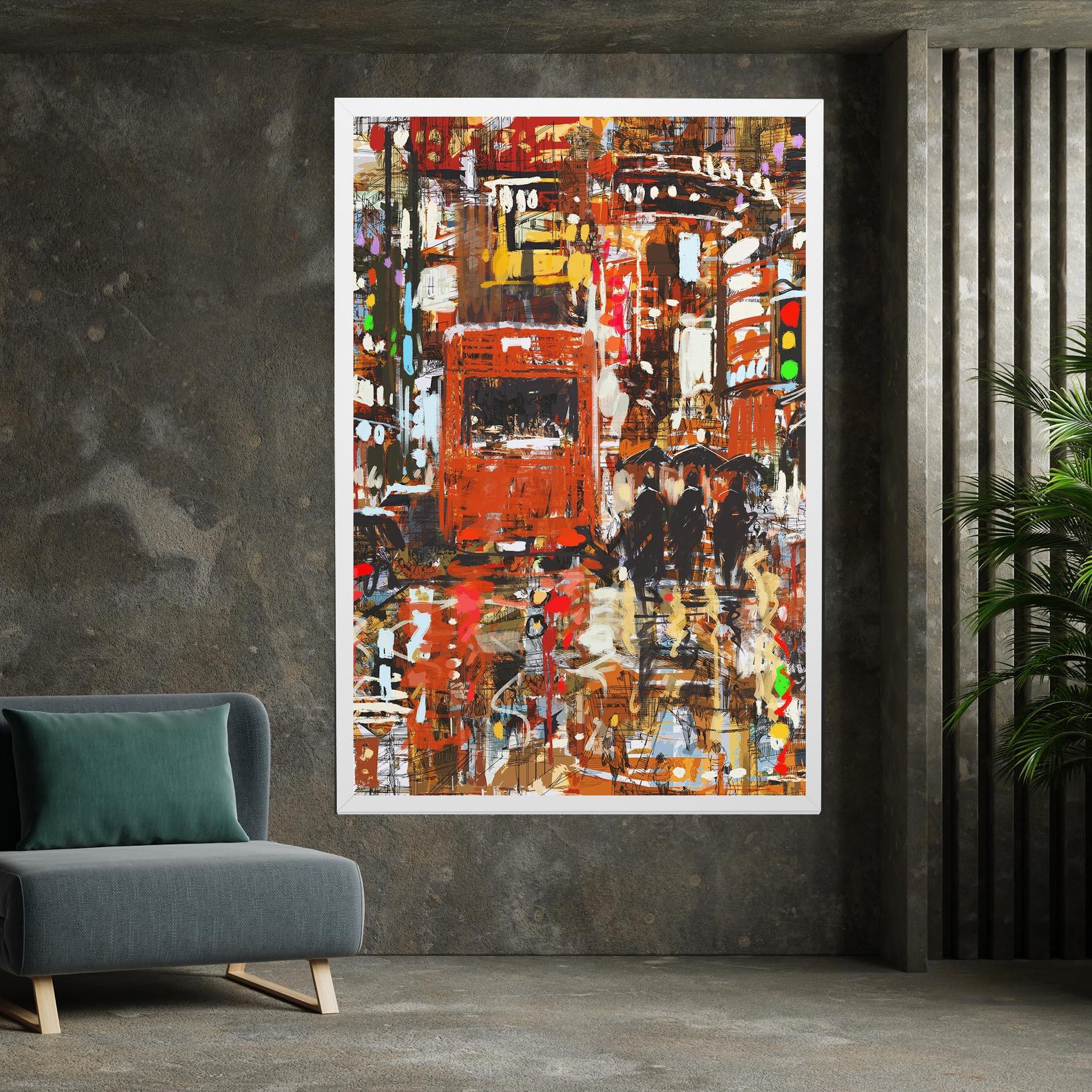 Картина на платно Seamless Colorful City mockup 7