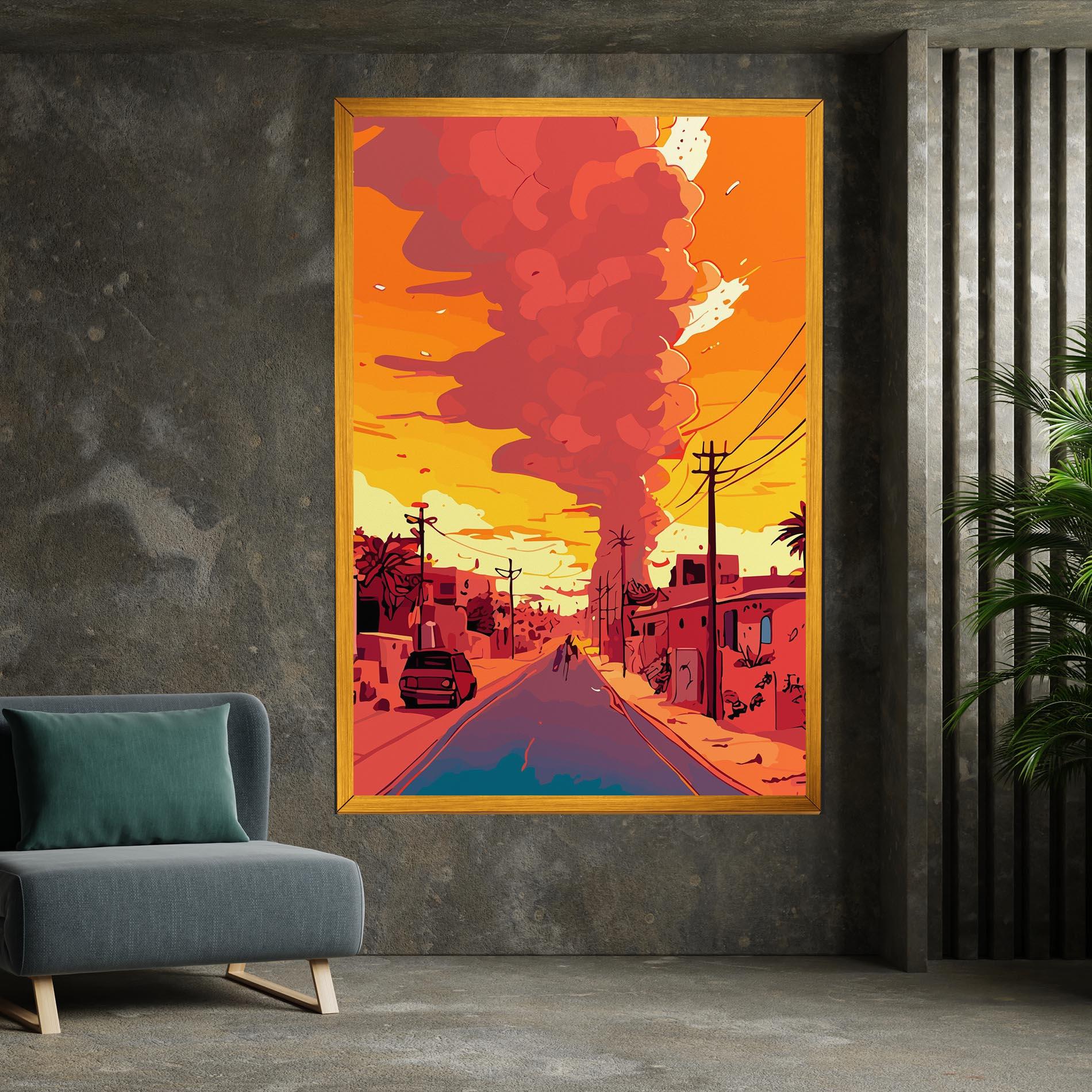 Картина на платно African Smoke mockup 7