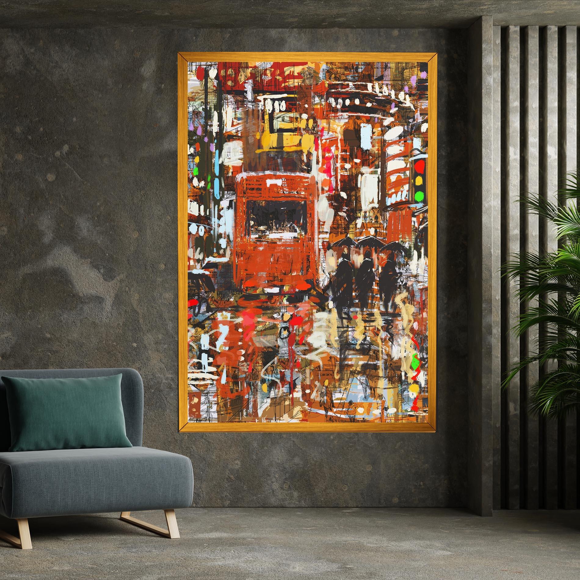 Картина на платно Seamless Colorful City mockup 7