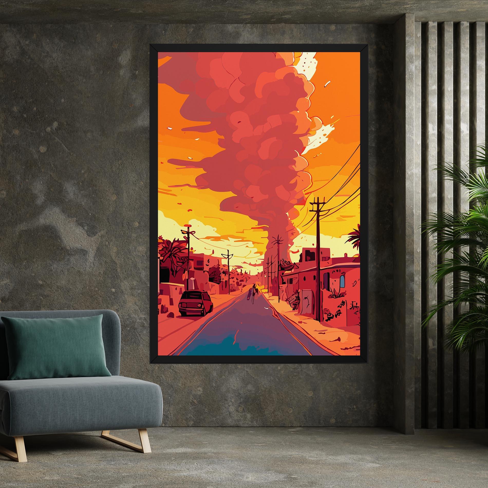 Картина на платно African Smoke mockup 7