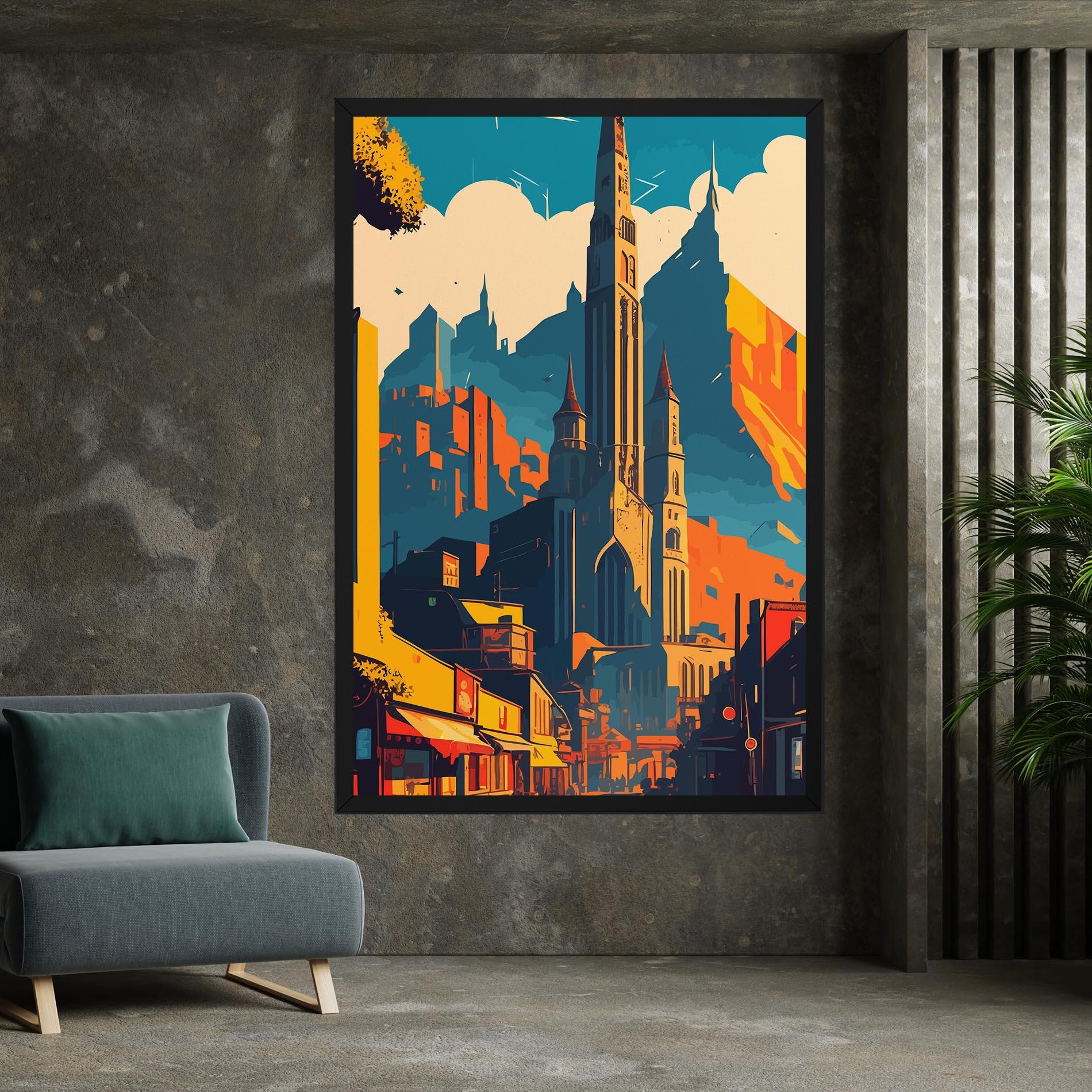 Картина на платно African Tower mockup 7