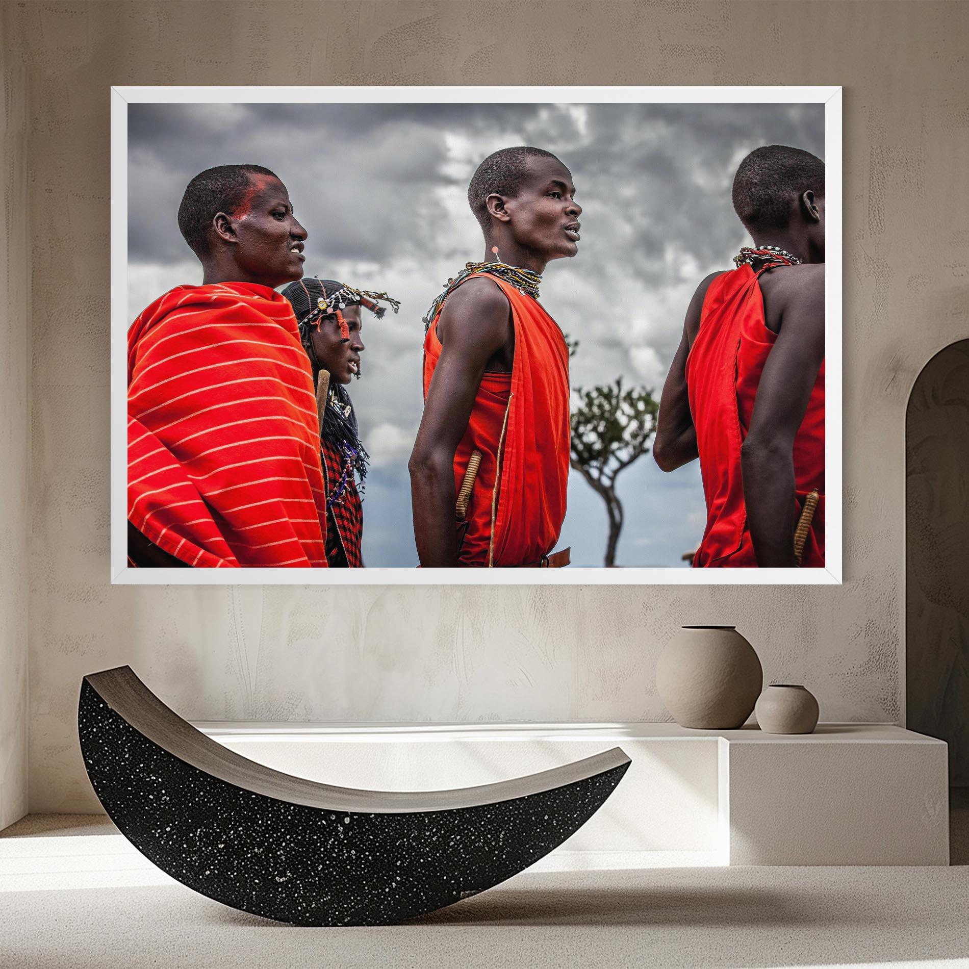 Картина на платно Red African Clothes mockup 8