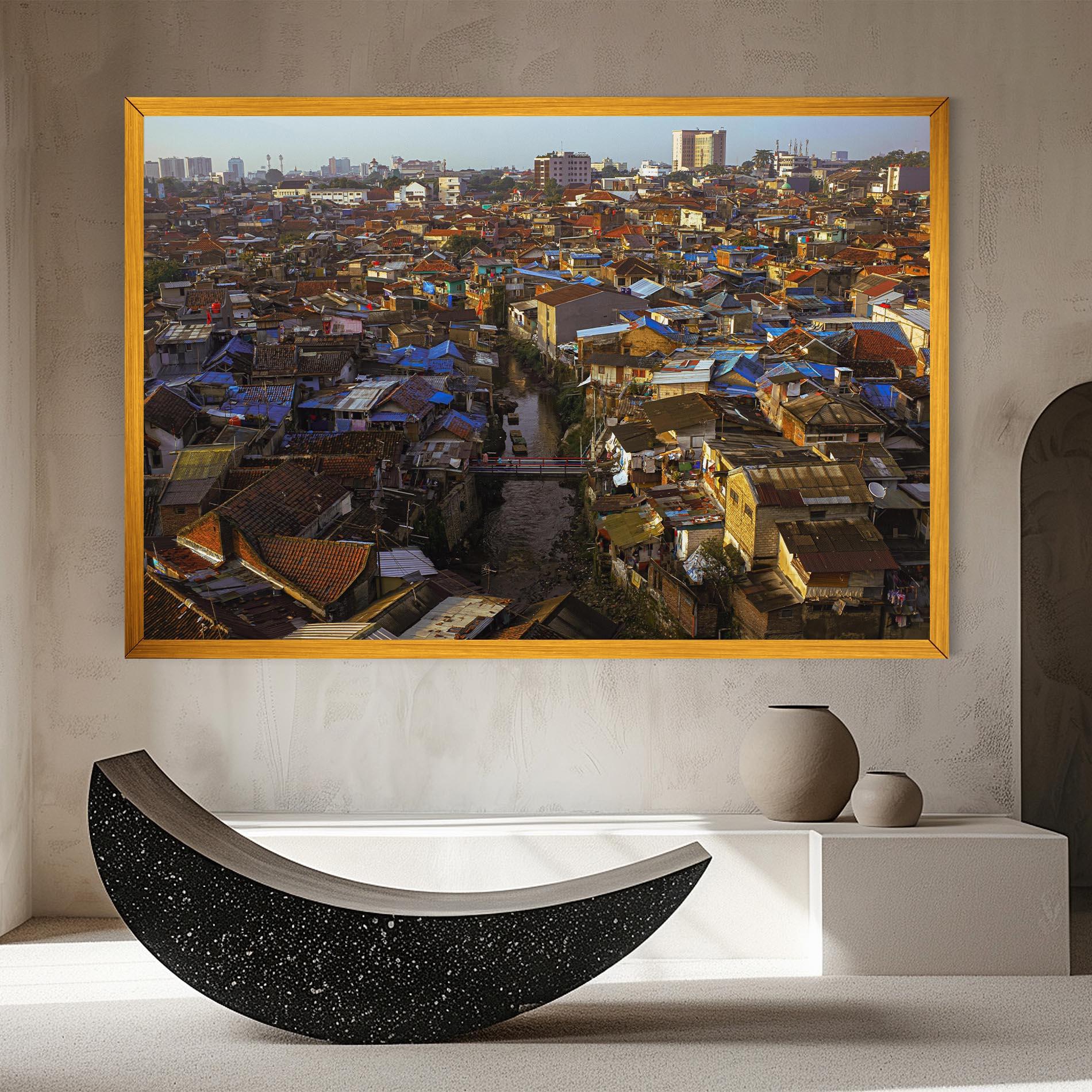 Картина на платно Bandung Golden Hour mockup 8