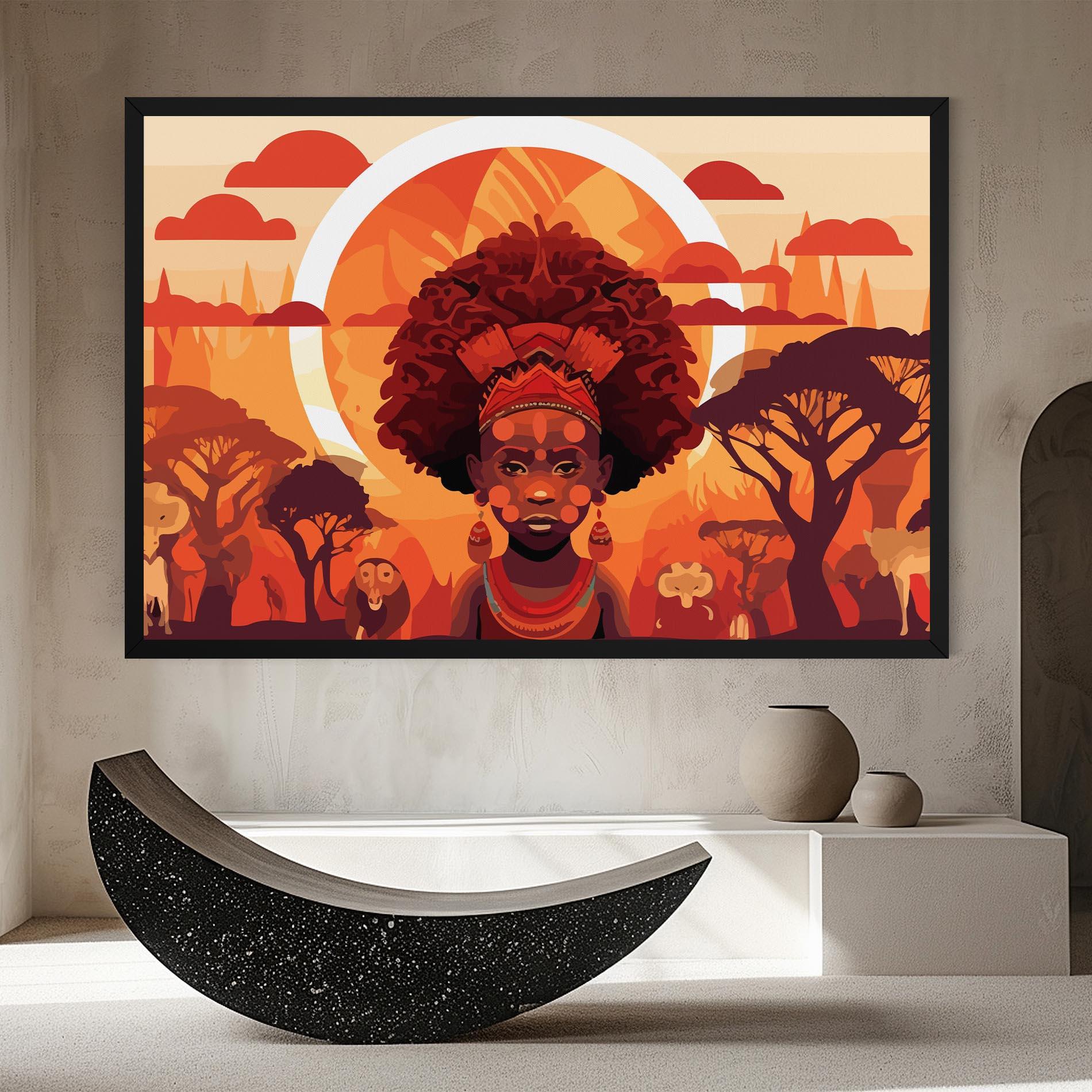 Картина на платно African Chid mockup 8
