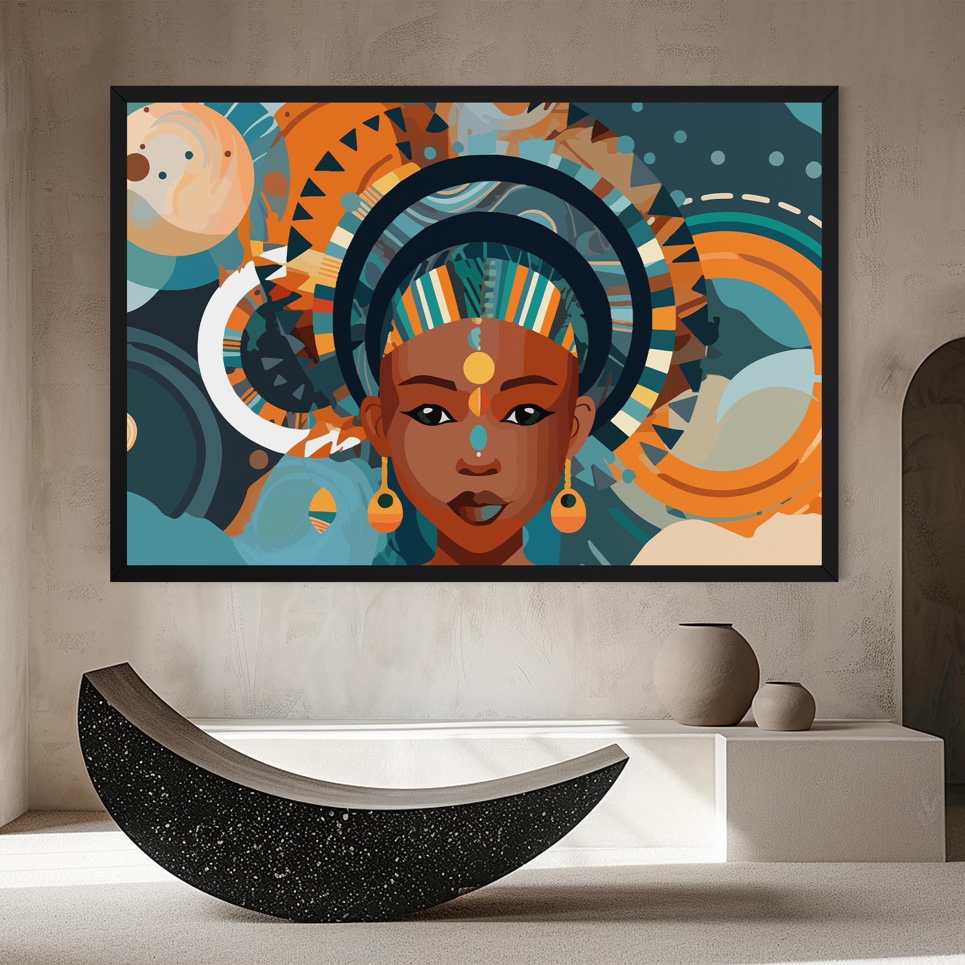 Картина на платно African Colorful Child mockup 8