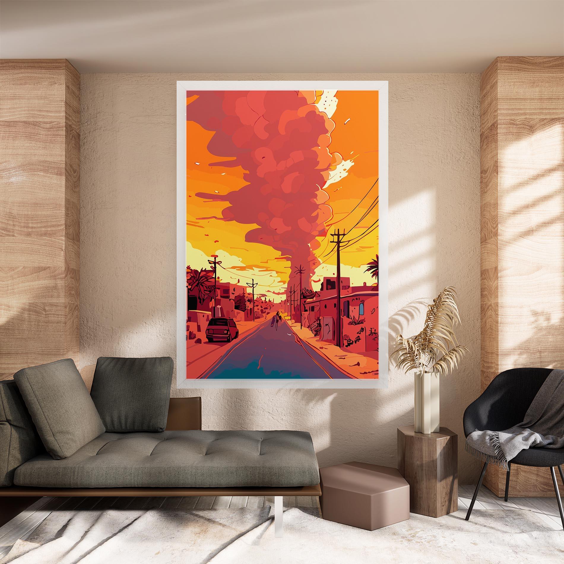 Картина на платно African Smoke mockup 8