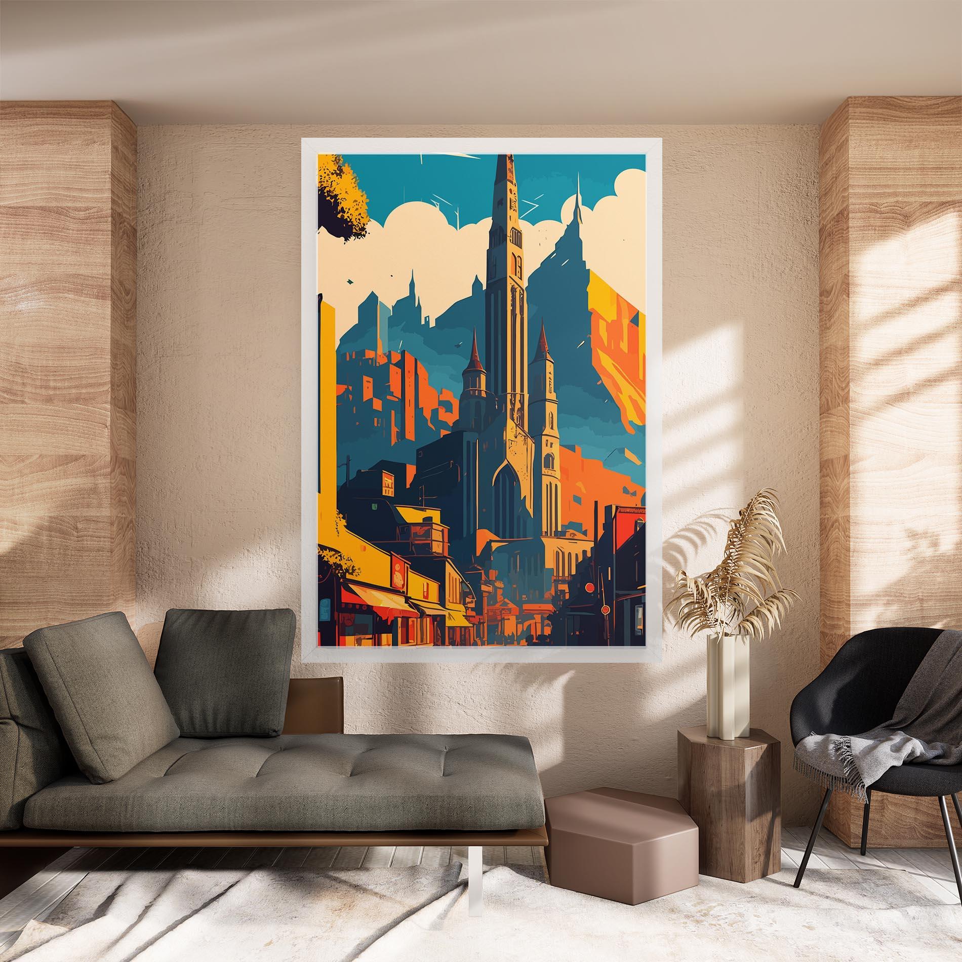 Картина на платно African Tower mockup 8