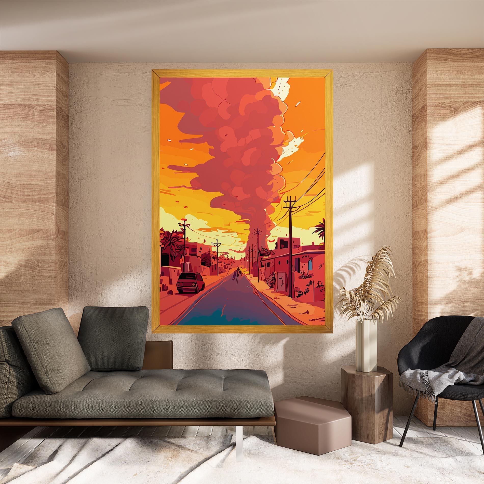 Картина на платно African Smoke mockup 8