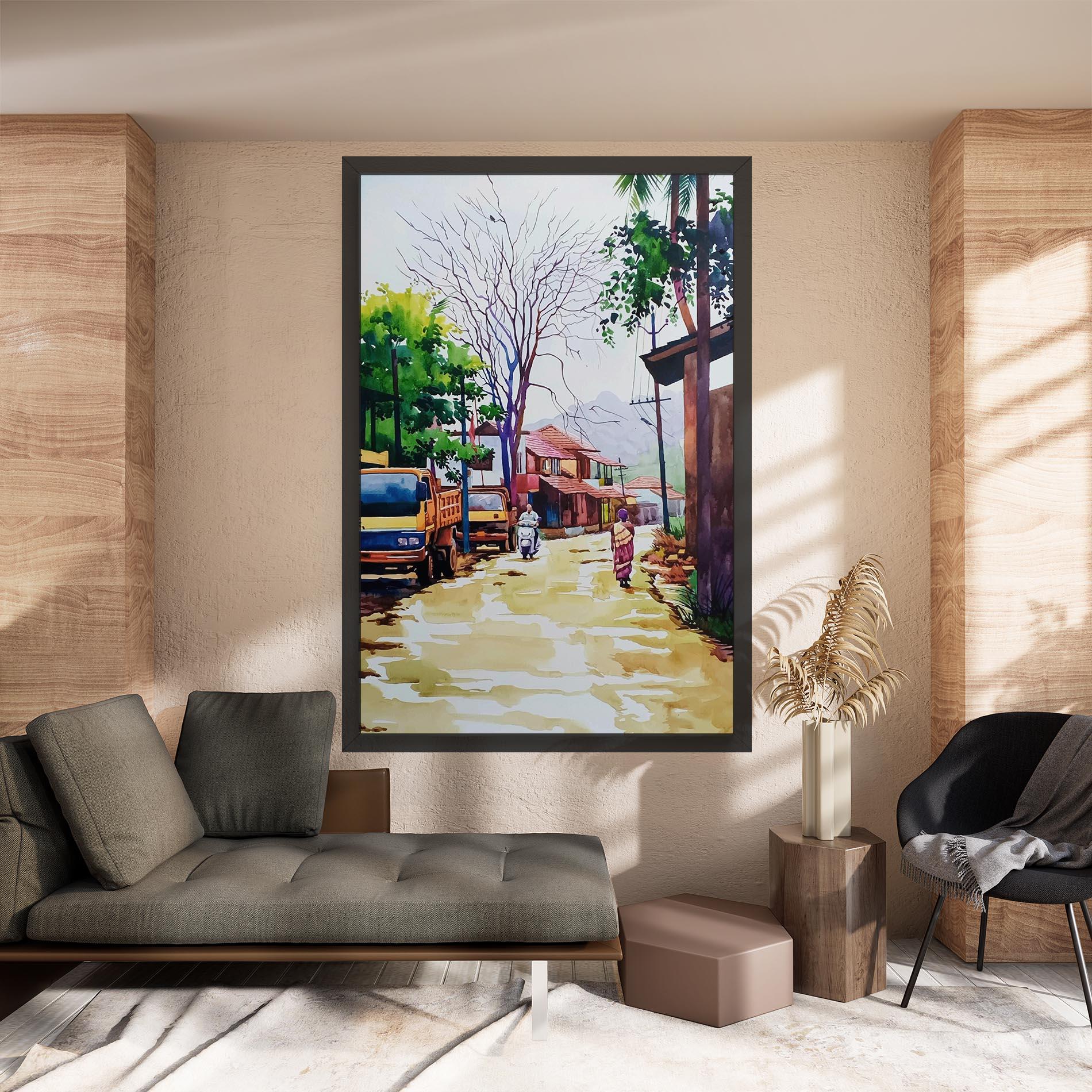 Картина на платно African City mockup 8