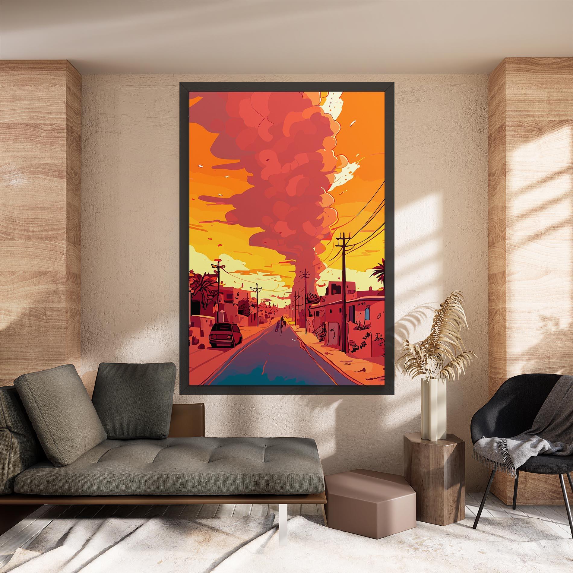 Картина на платно African Smoke mockup 8