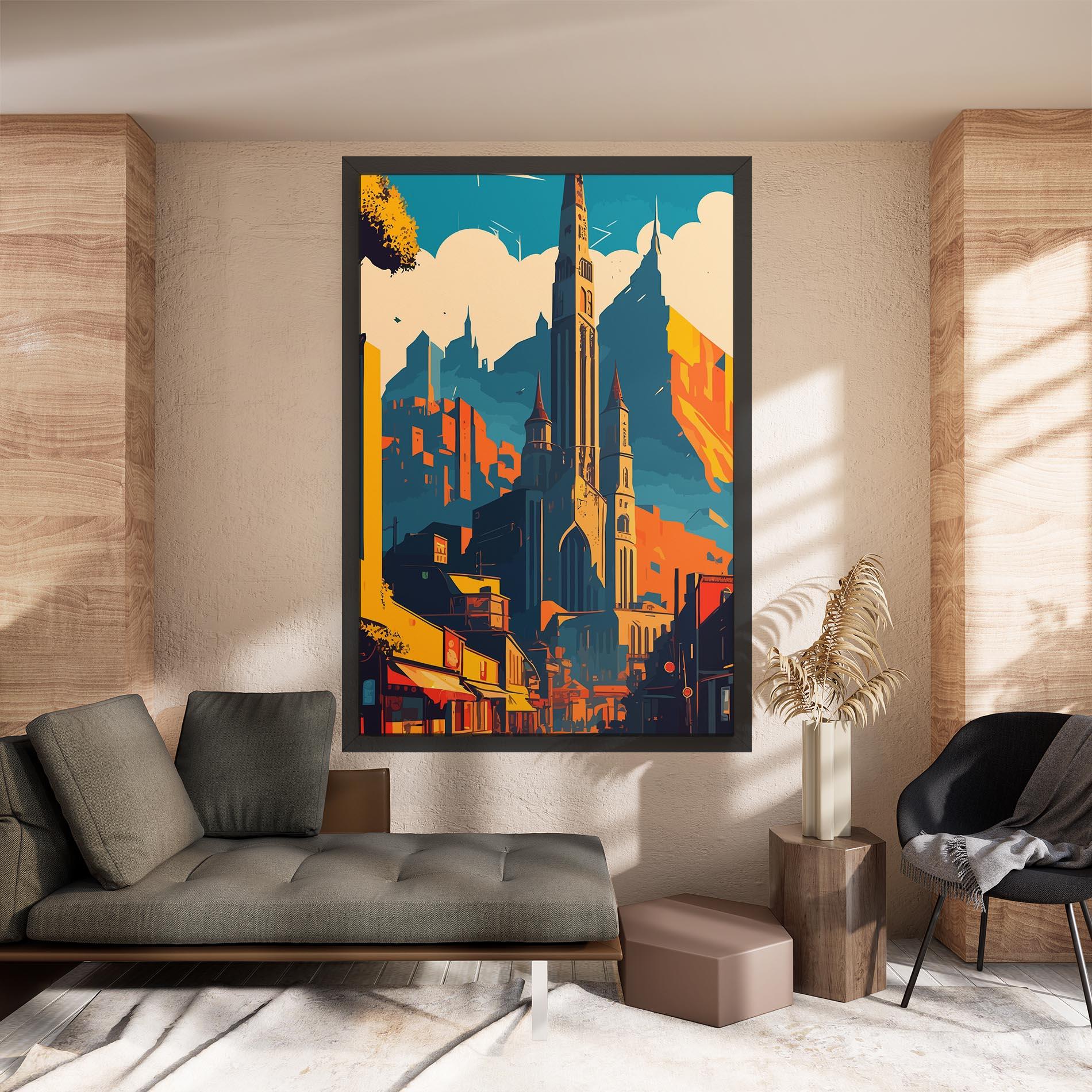 Картина на платно African Tower mockup 8