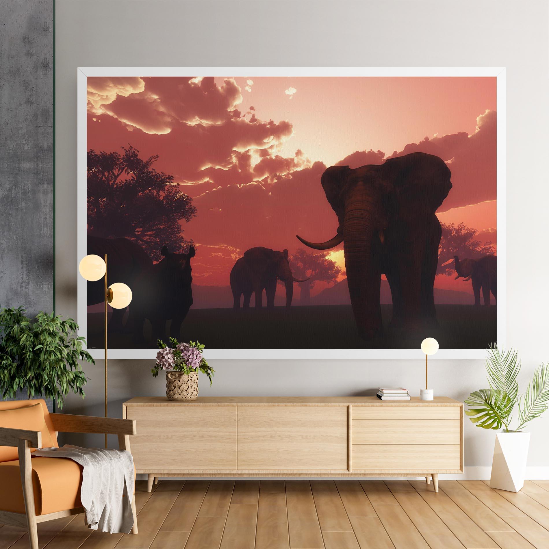 Картина на платно African Elephant View mockup 9