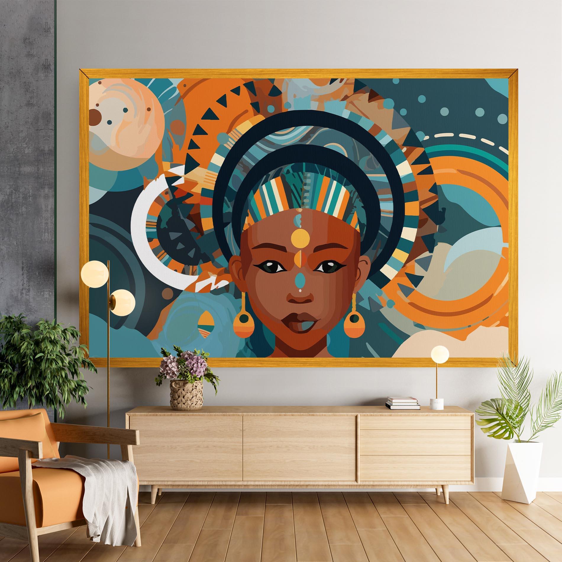 Картина на платно African Colorful Child mockup 9