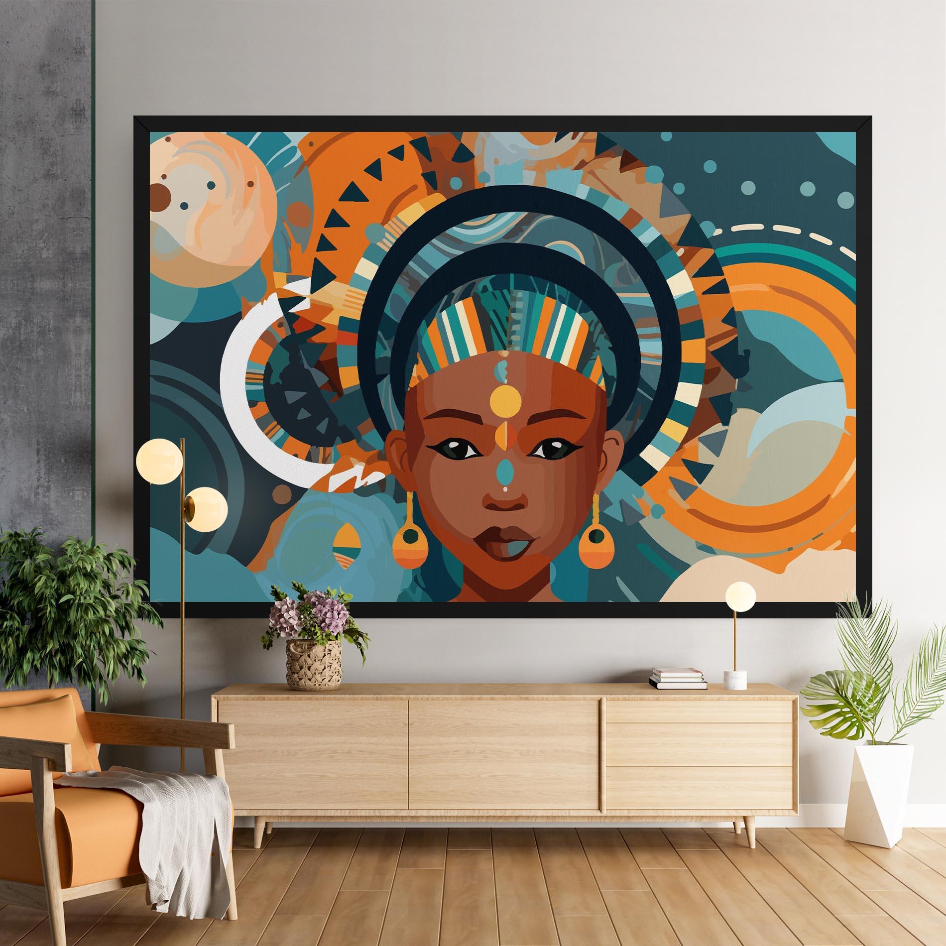 Картина на платно African Colorful Child mockup 9