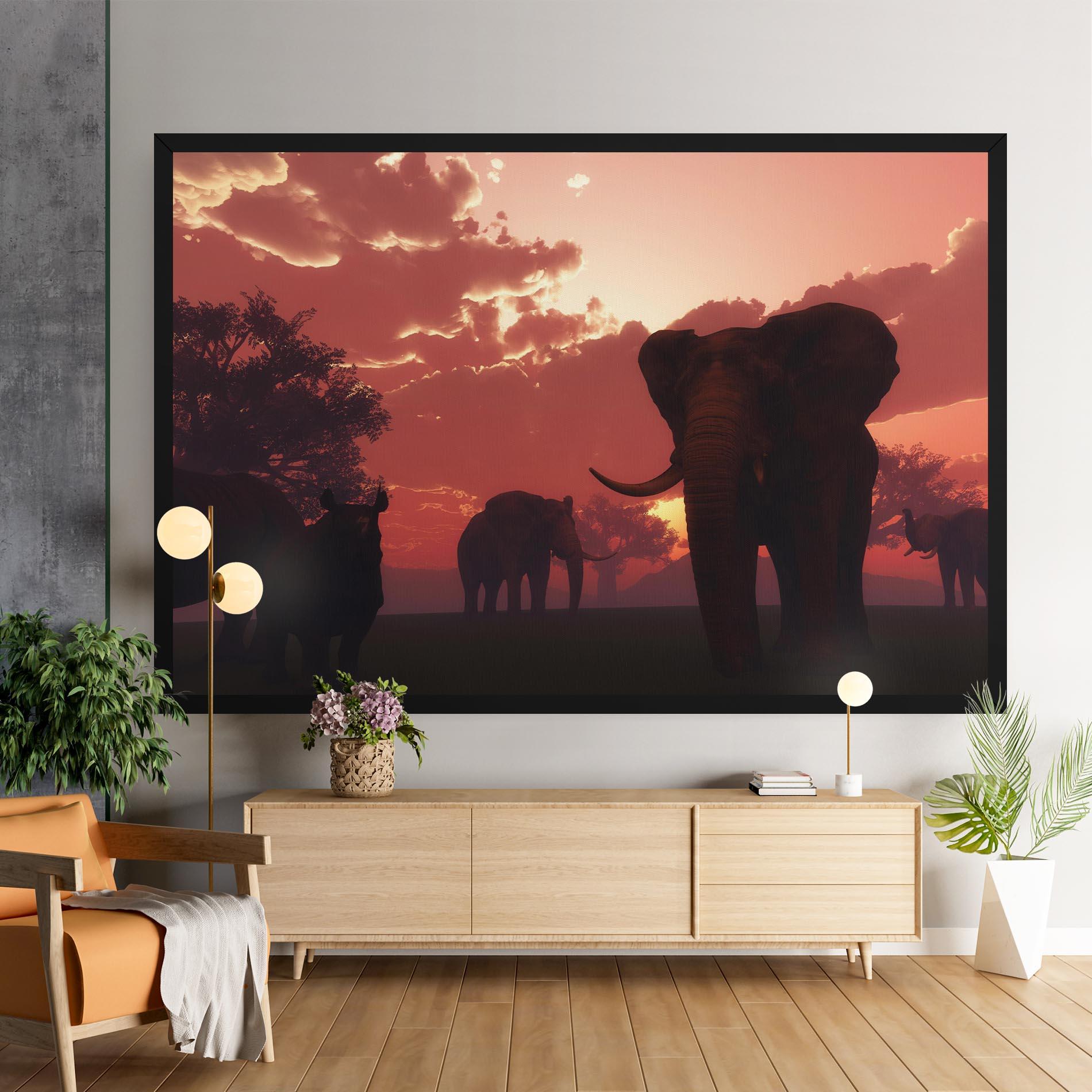 Картина на платно African Elephant View mockup 9