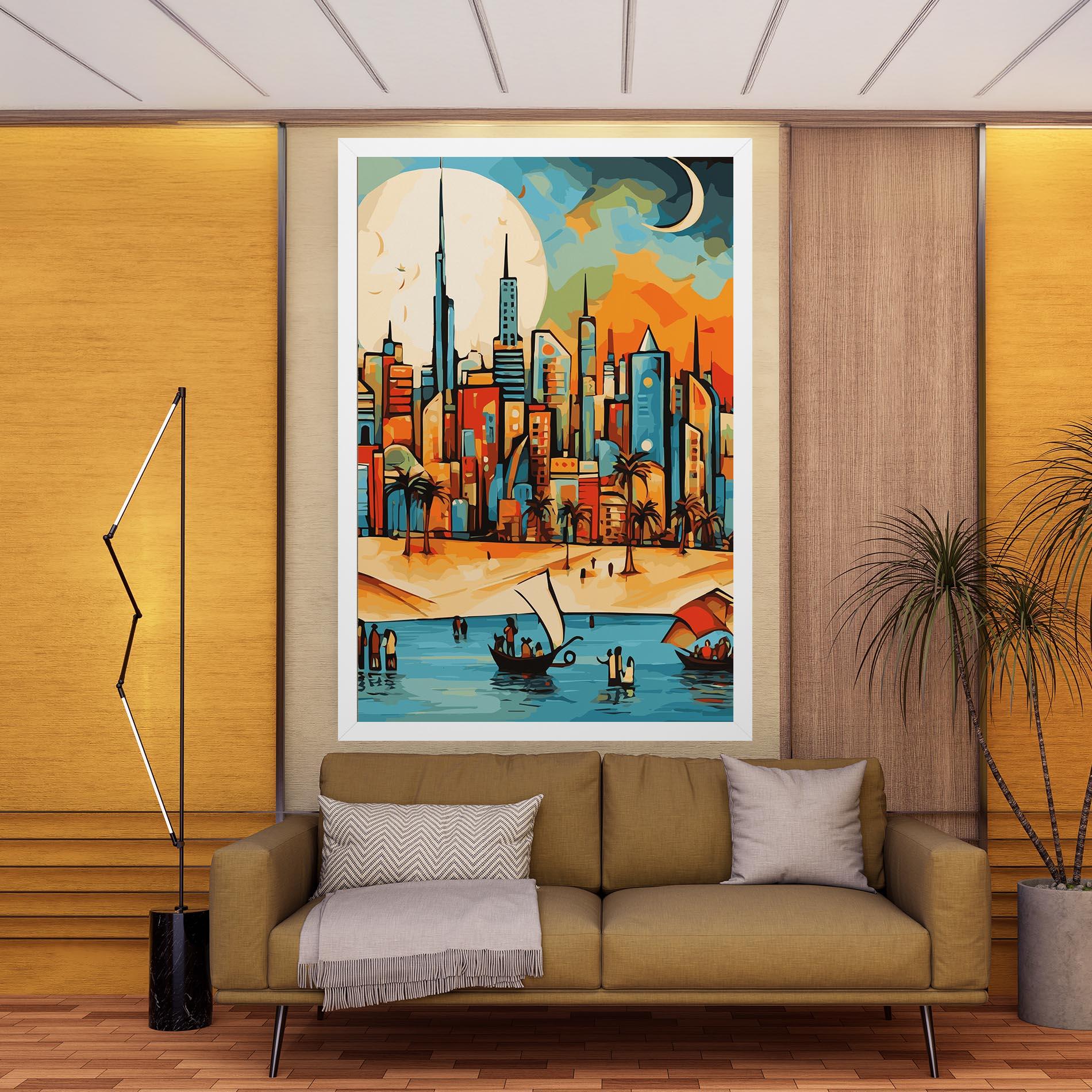 Картина на платно African Moon mockup 9