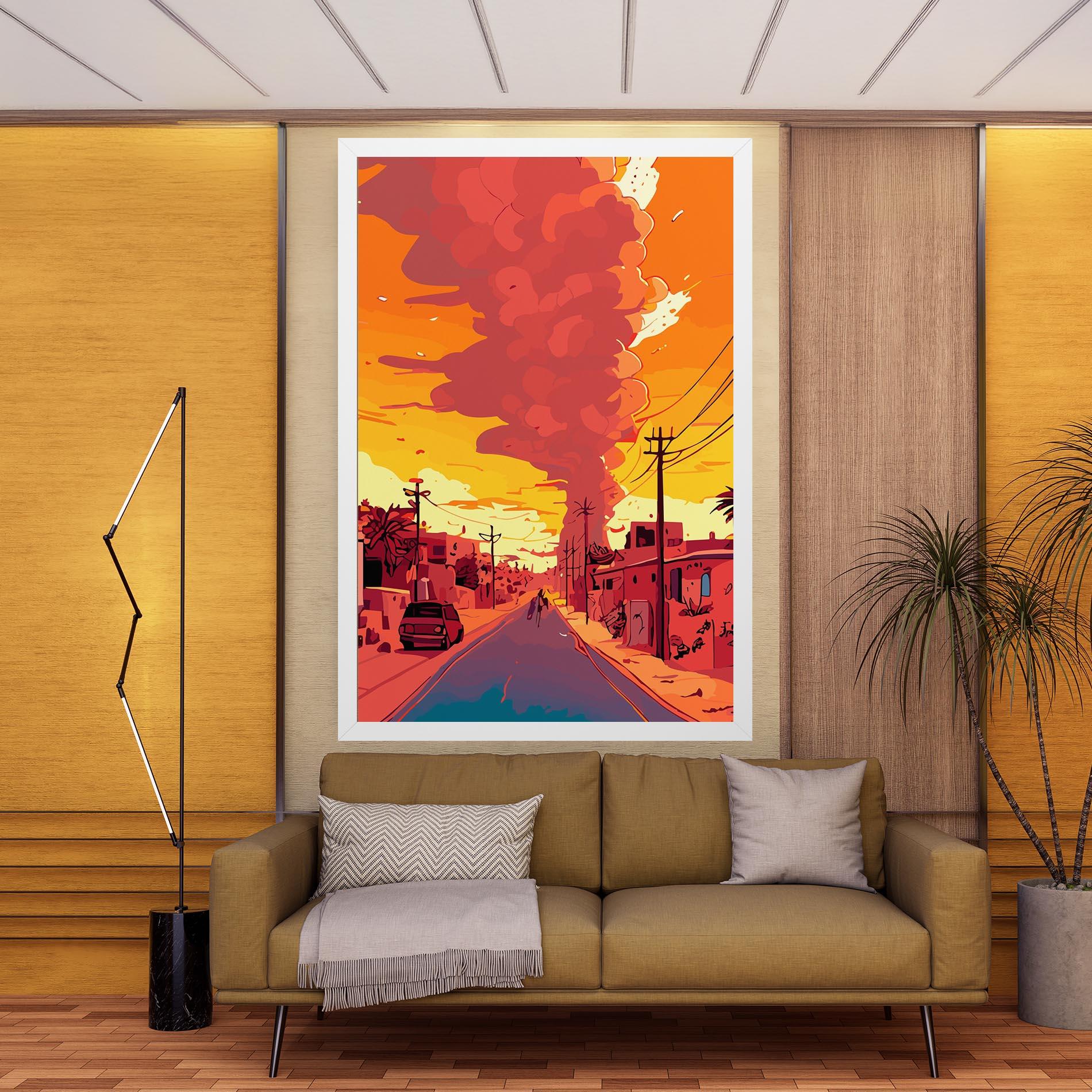 Картина на платно African Smoke mockup 9