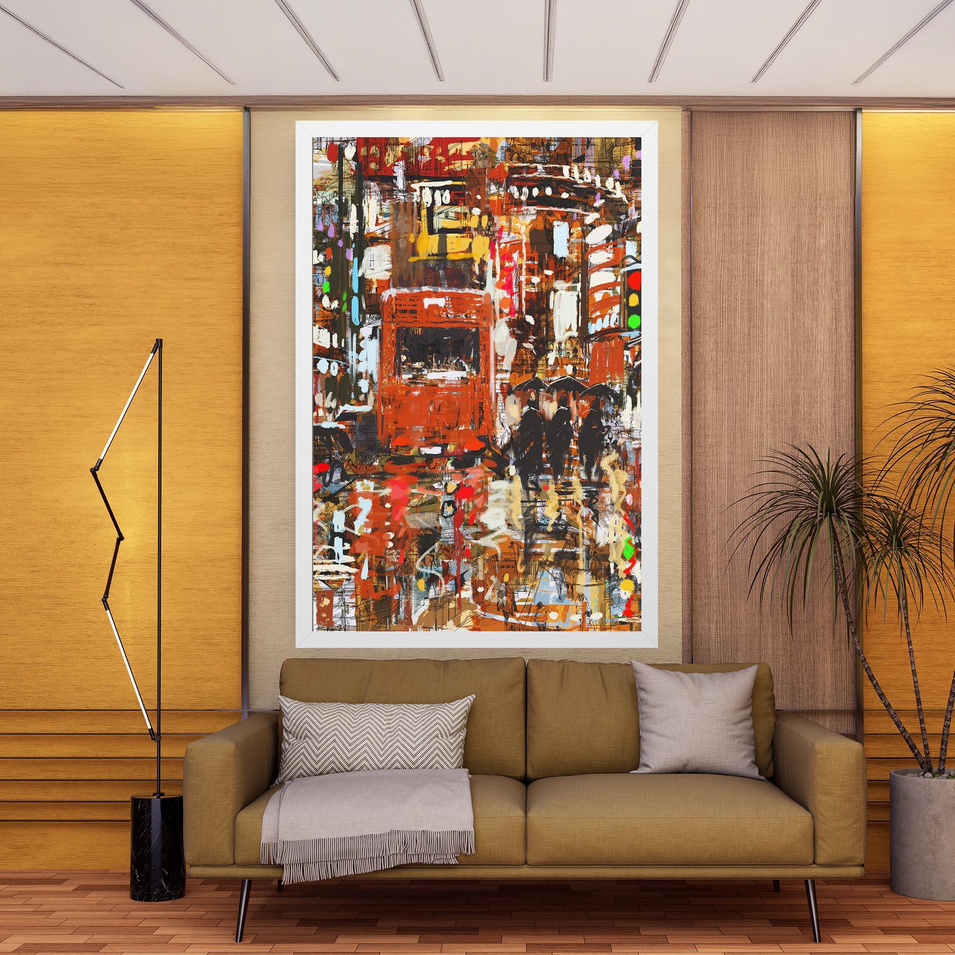 Картина на платно Seamless Colorful City mockup 9