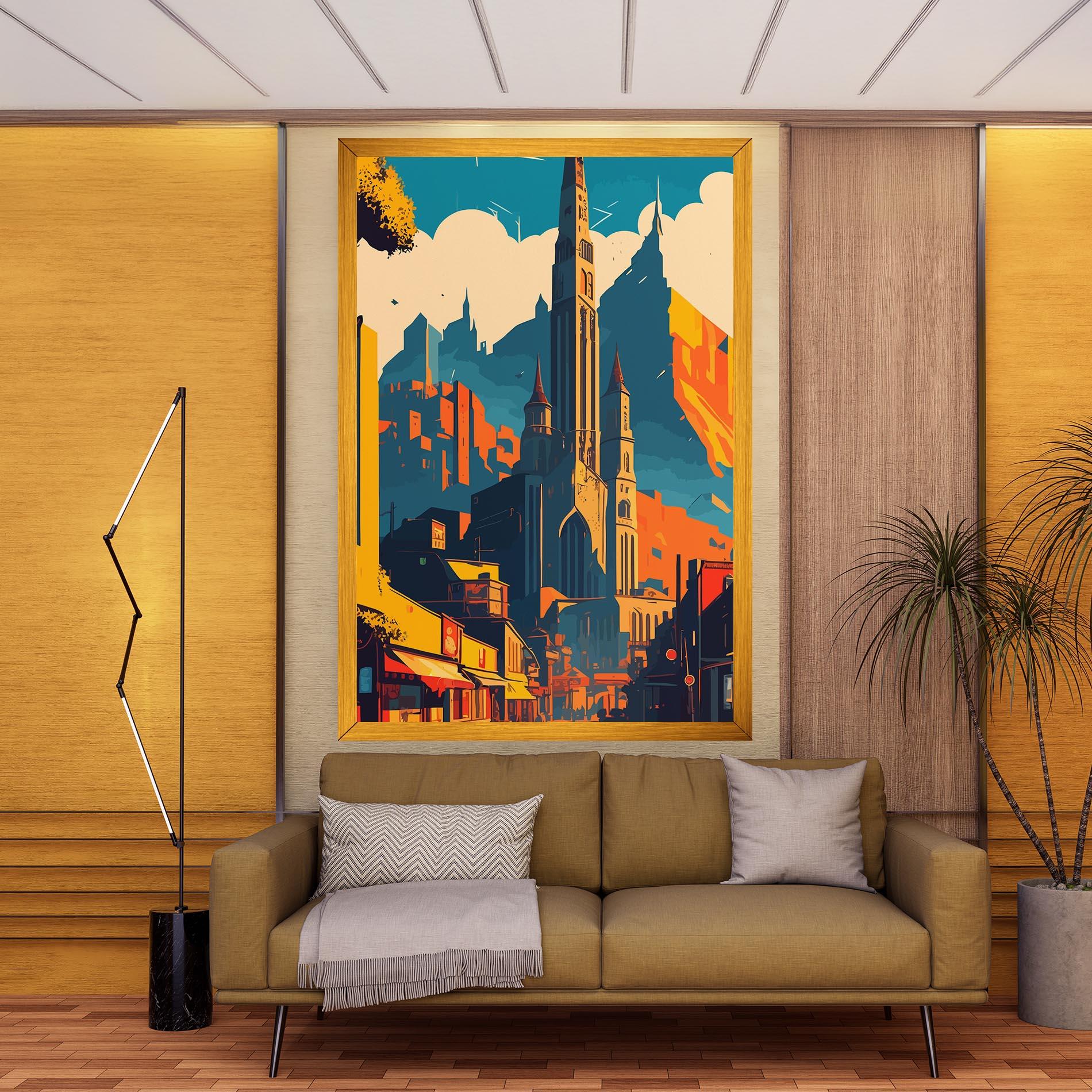 Картина на платно African Tower mockup 9