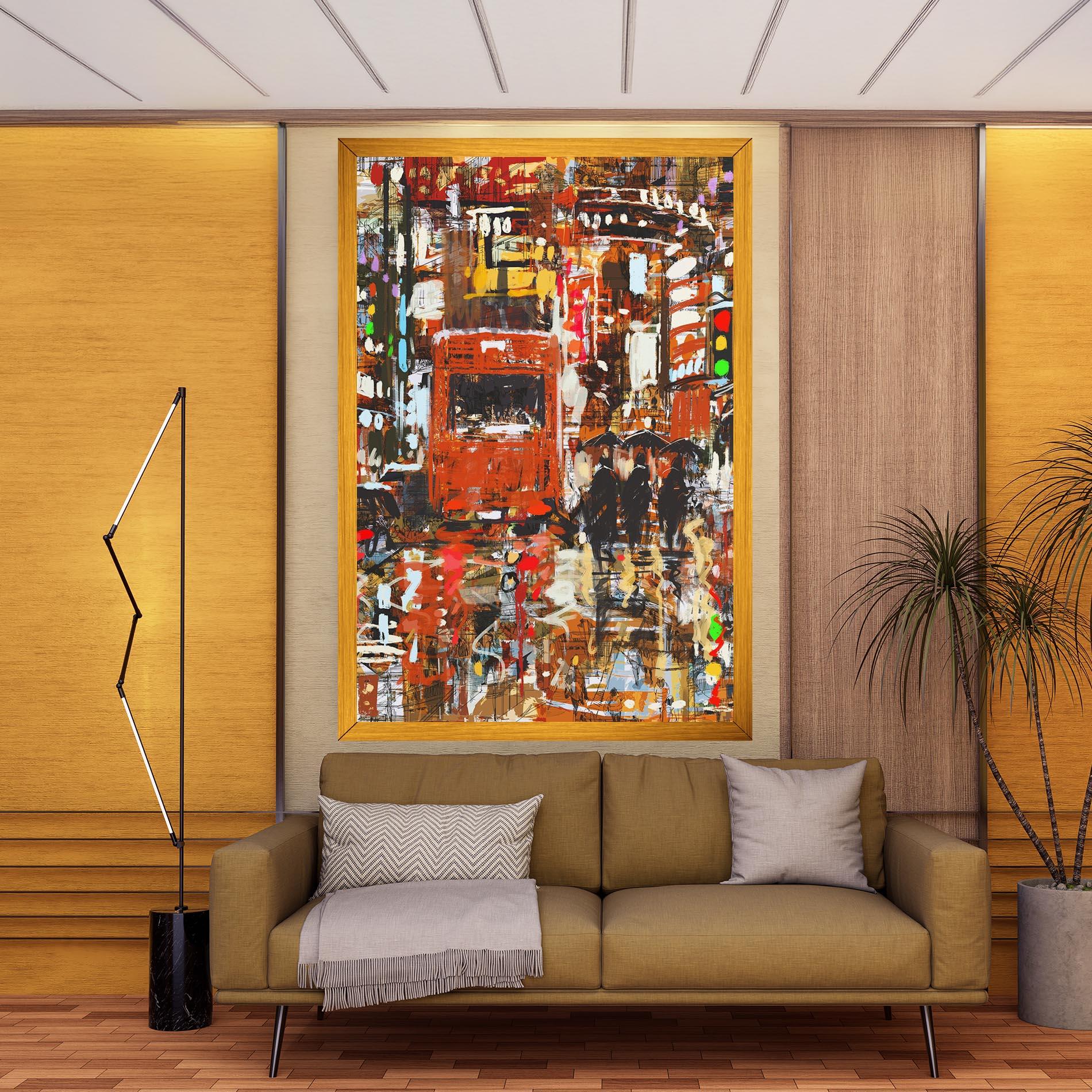 Картина на платно Seamless Colorful City mockup 9