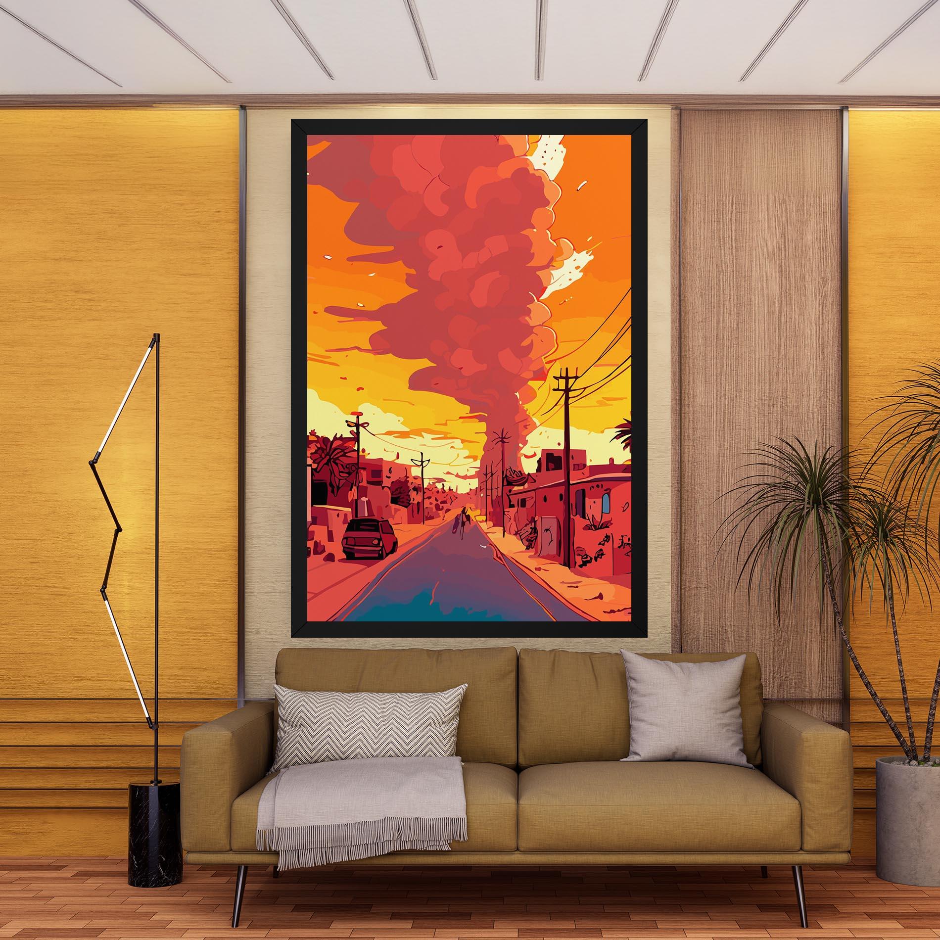 Картина на платно African Smoke mockup 9