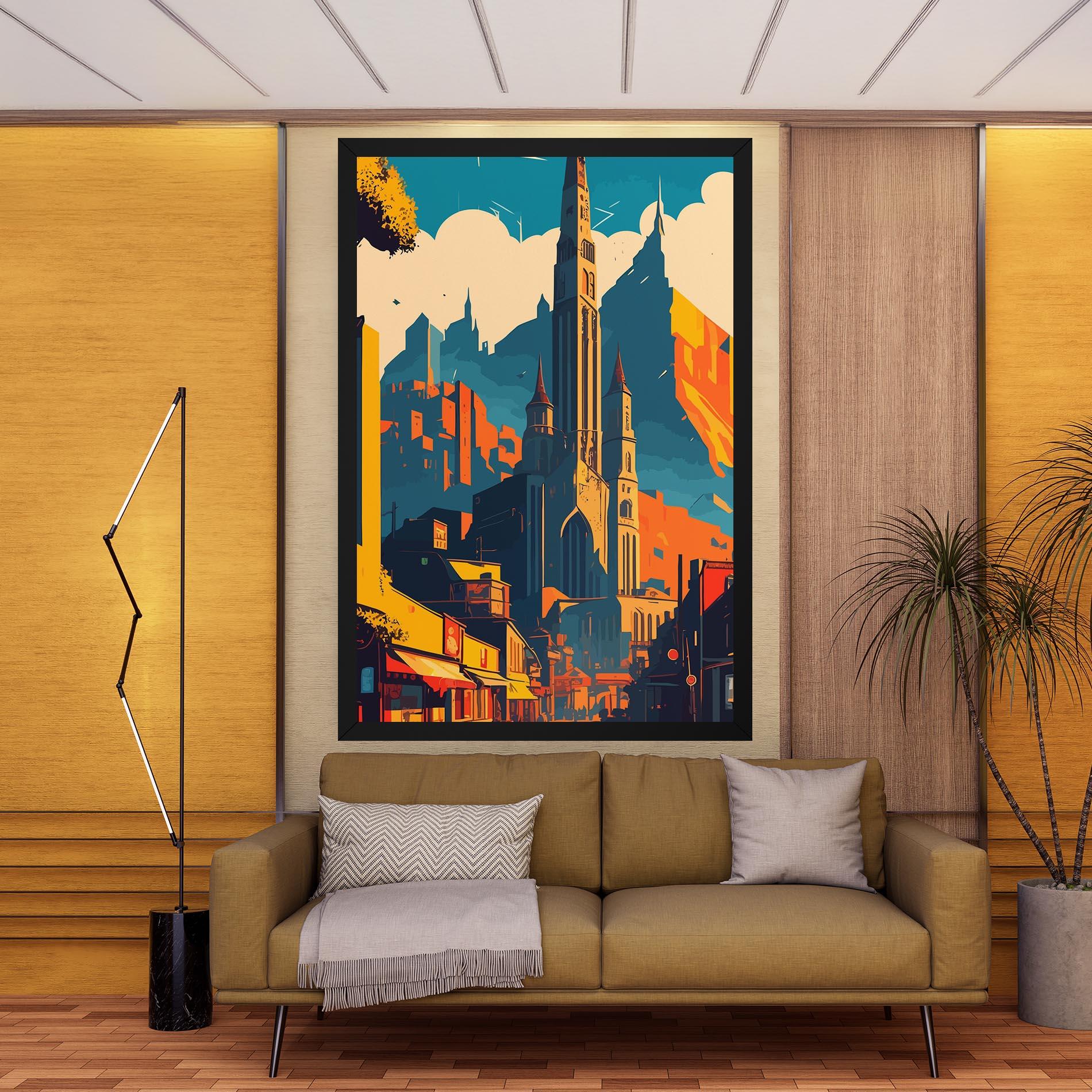 Картина на платно African Tower mockup 9