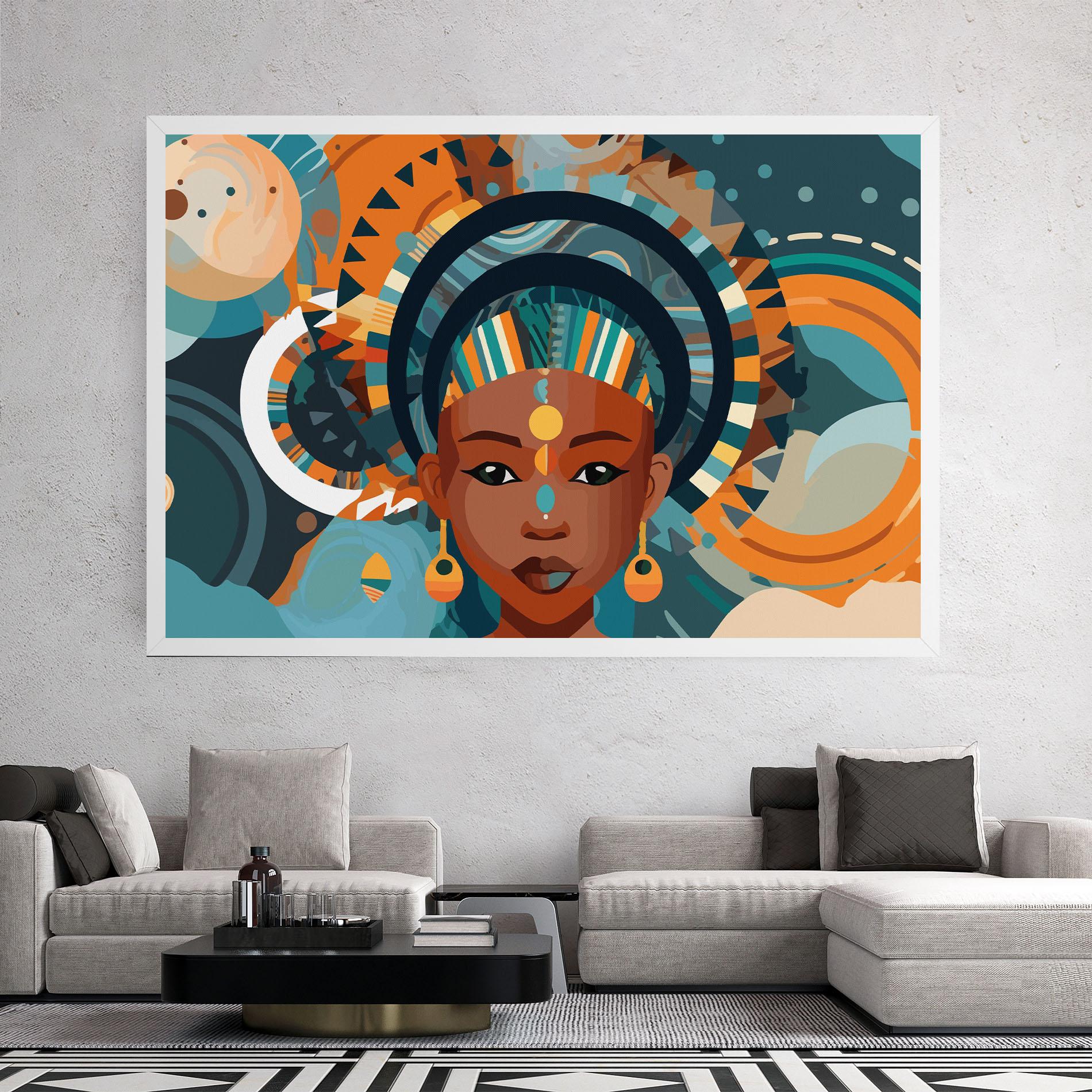 Картина на платно African Colorful Child mockup 2