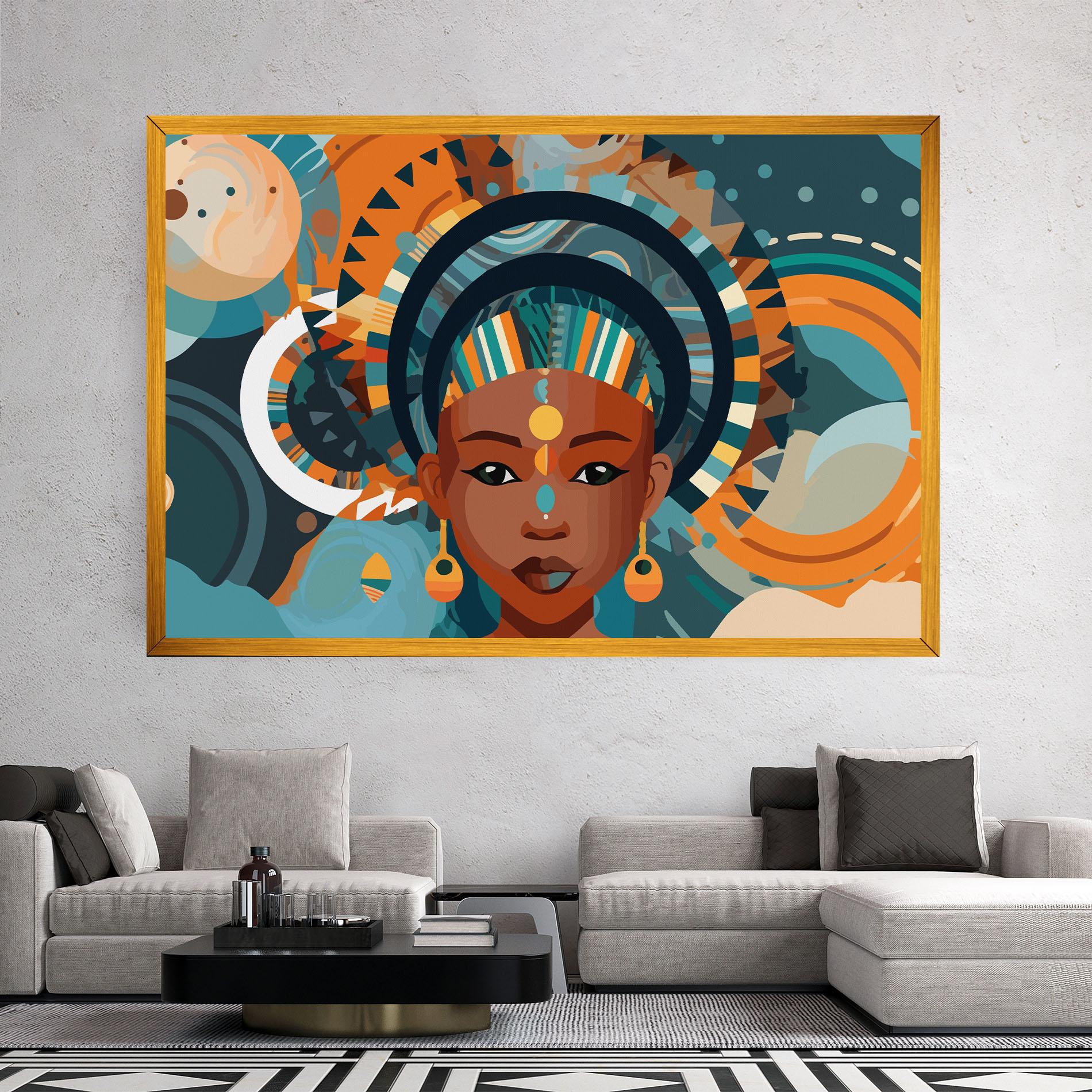 Картина на платно African Colorful Child mockup 2