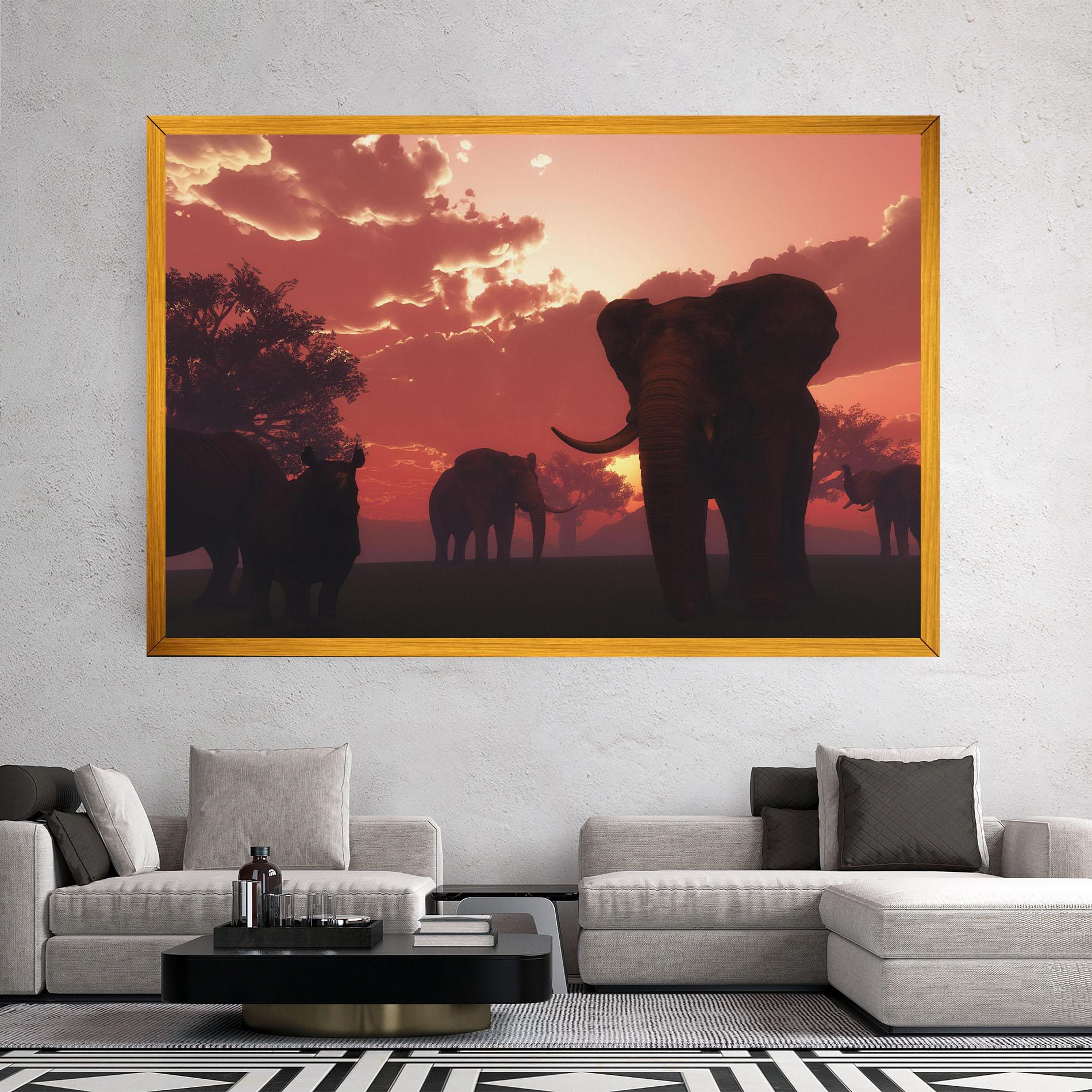 Картина на платно African Elephant View mockup 2