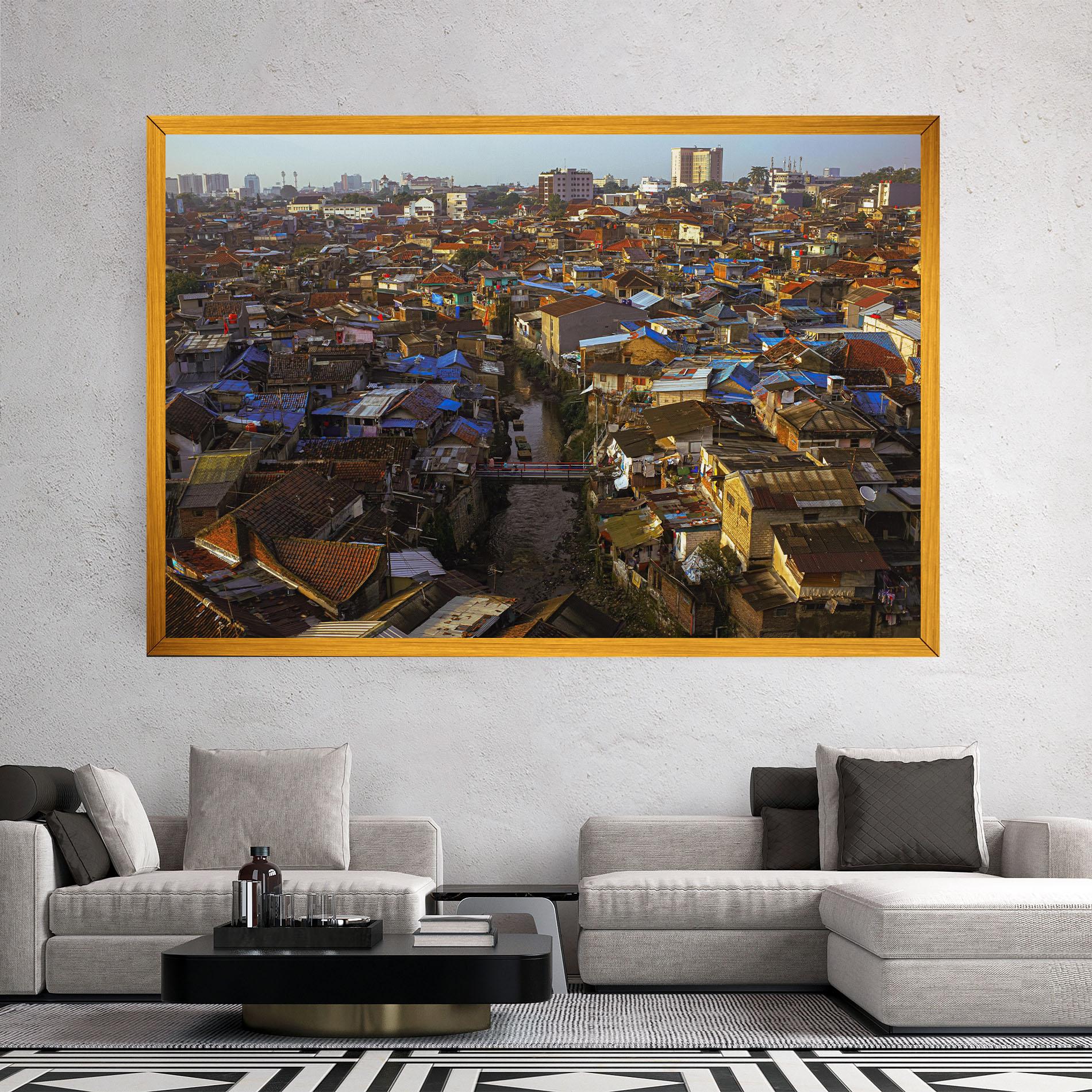 Картина на платно Bandung Golden Hour mockup 2