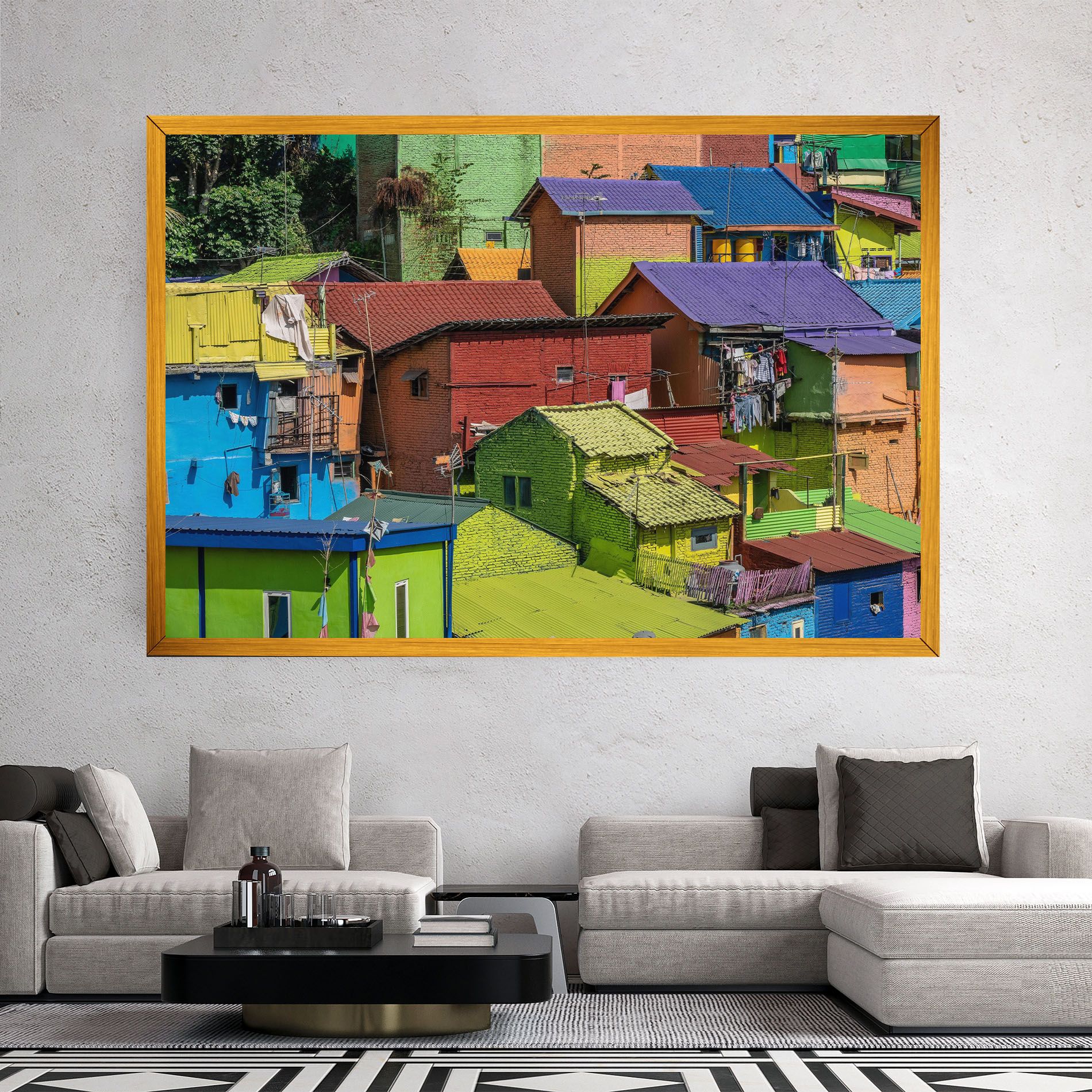 Colorful Small Houses mockup 2