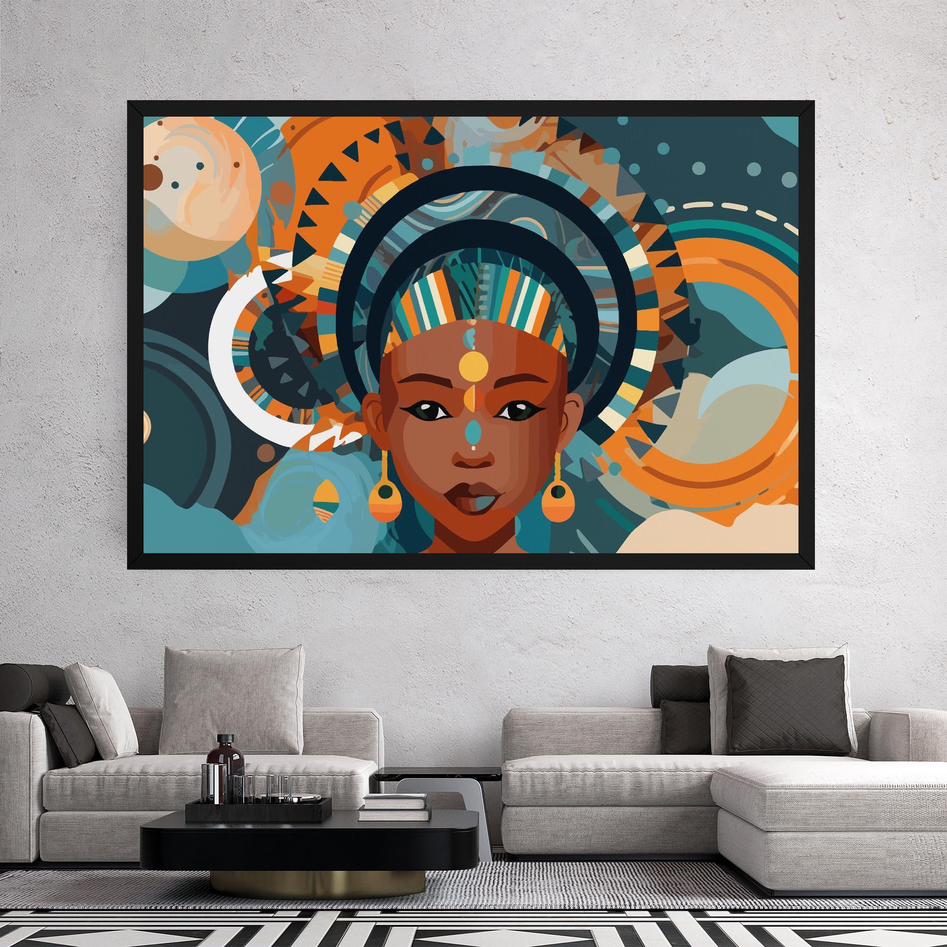 Картина на платно African Colorful Child mockup 2