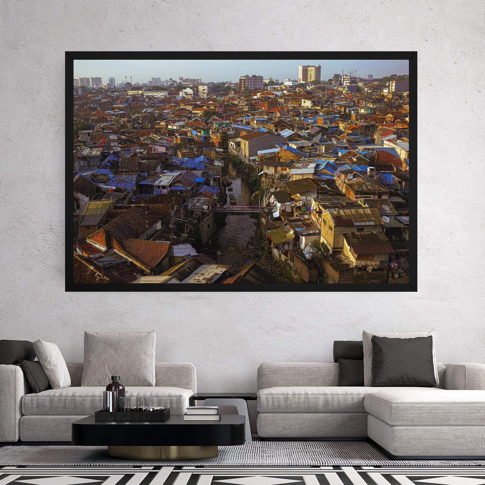 Картина на платно Bandung Golden Hour mockup 2