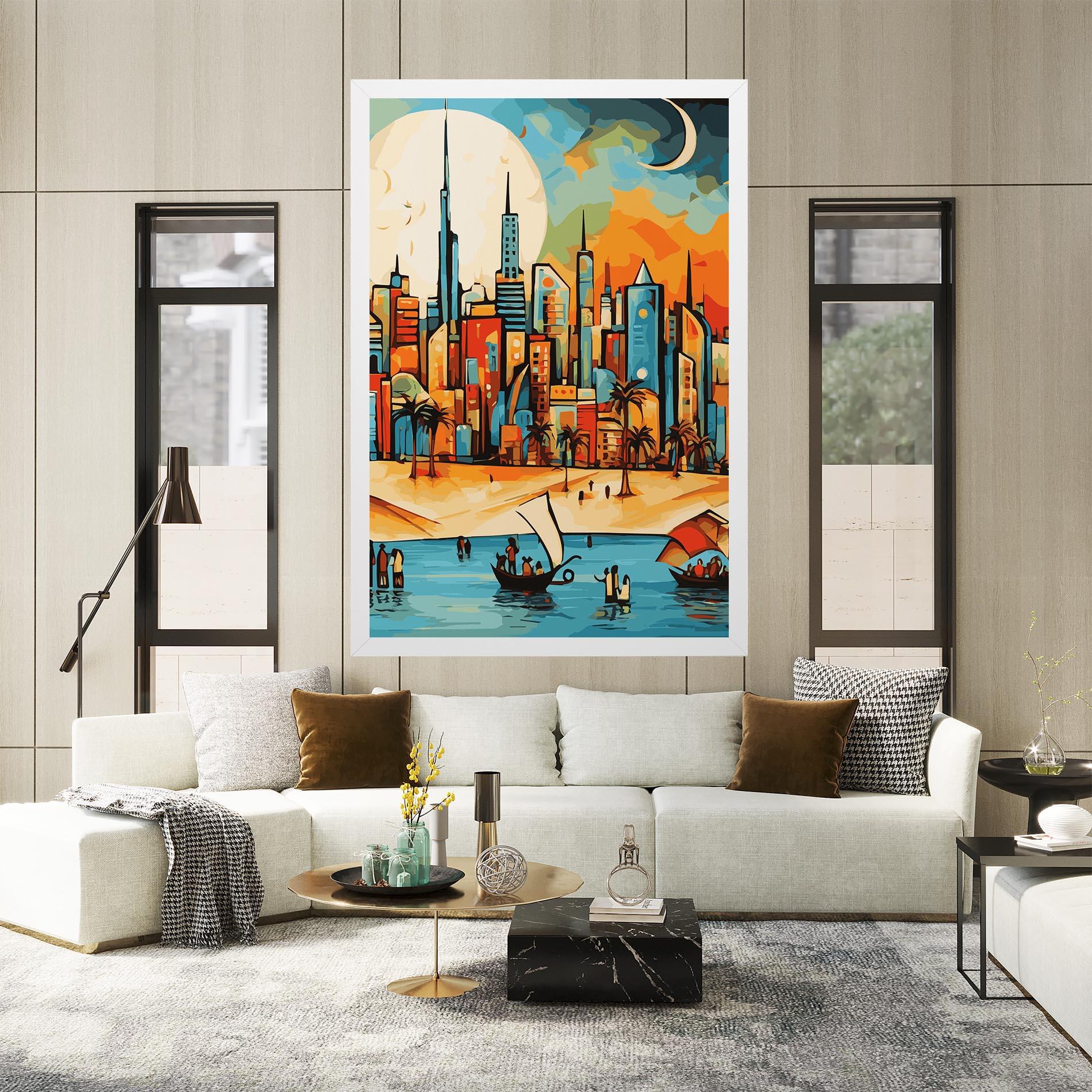 Картина на платно African Moon mockup 2