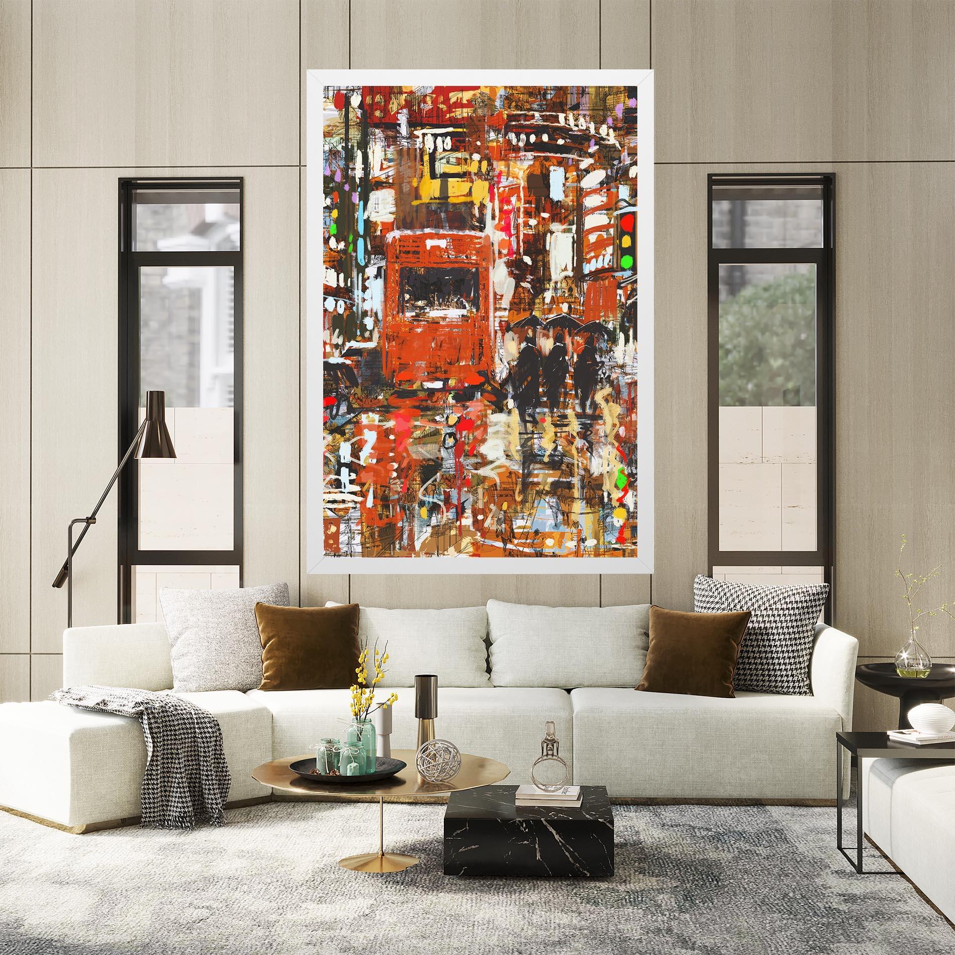 Картина на платно Seamless Colorful City mockup 2