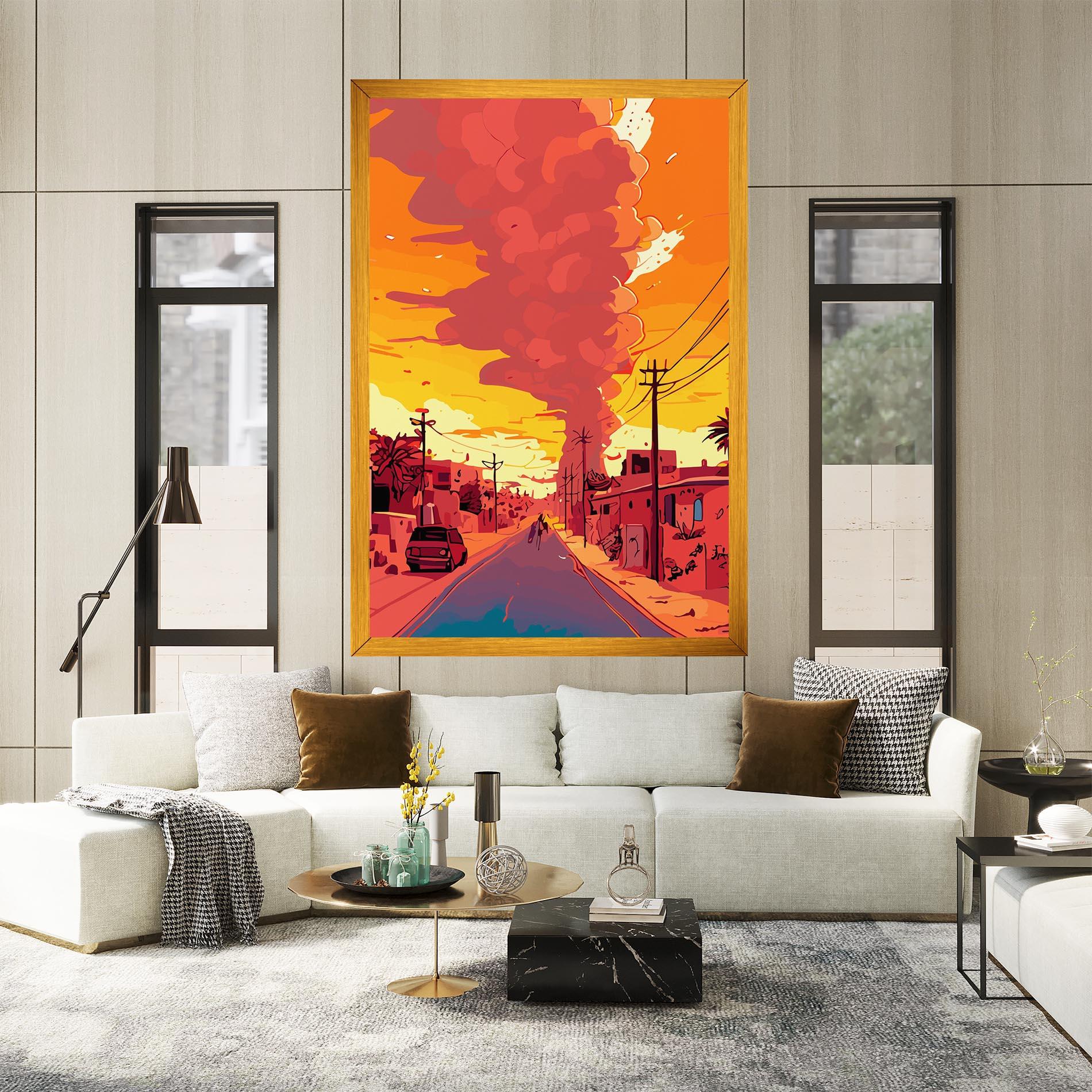 Картина на платно African Smoke mockup 2