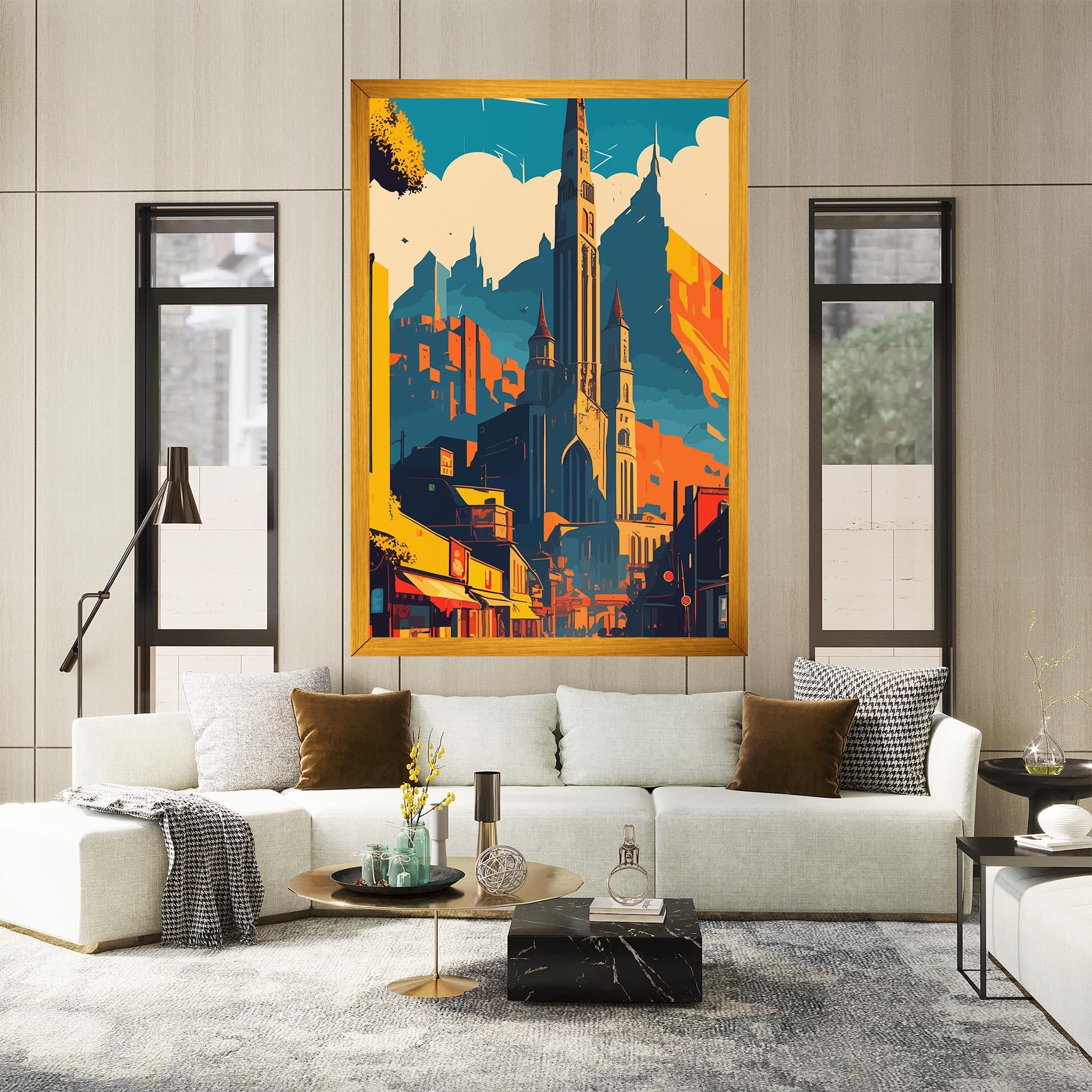 Картина на платно African Tower mockup 2