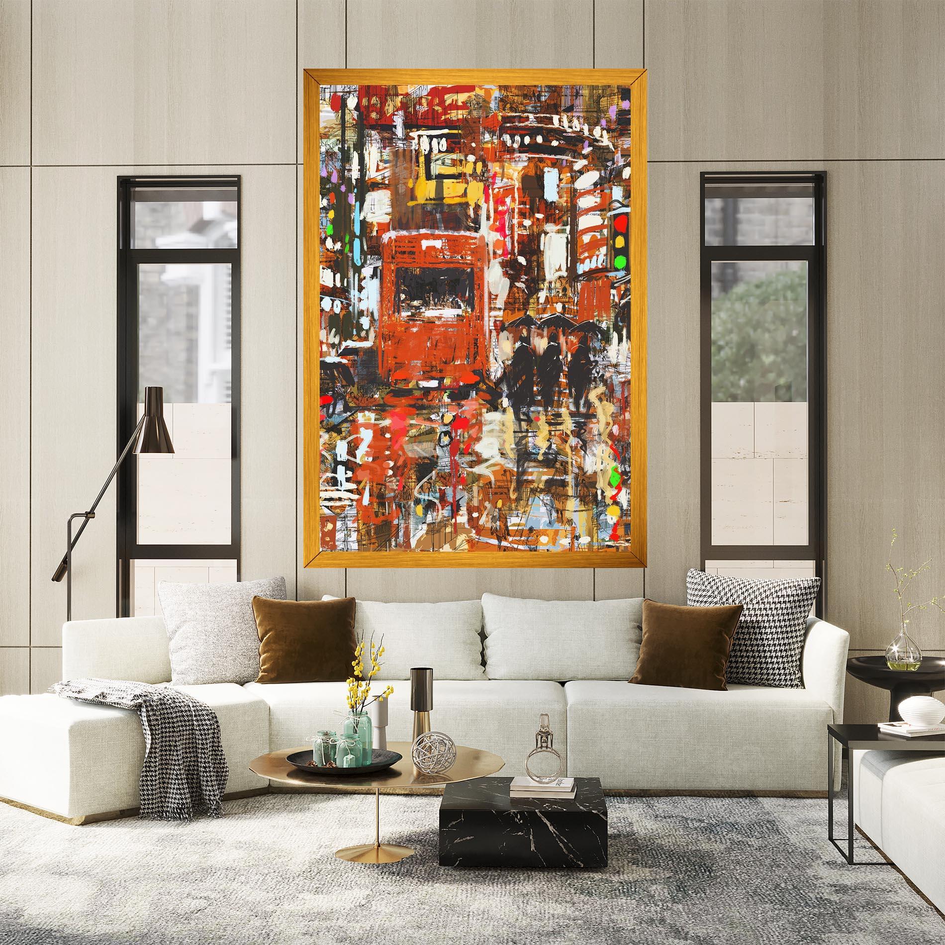 Картина на платно Seamless Colorful City mockup 2