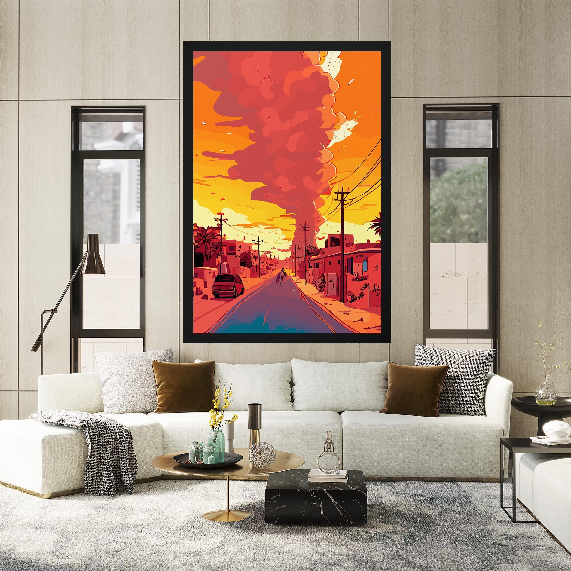 Картина на платно African Smoke mockup 2