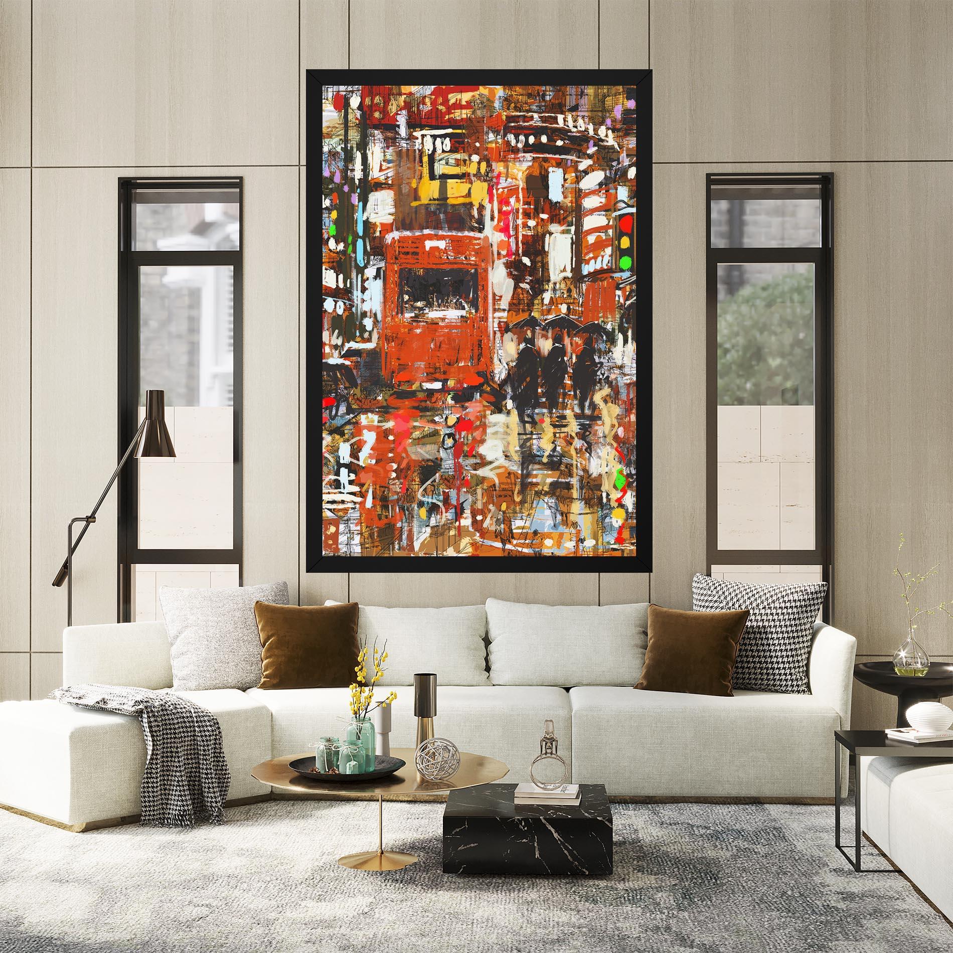 Картина на платно Seamless Colorful City mockup 2